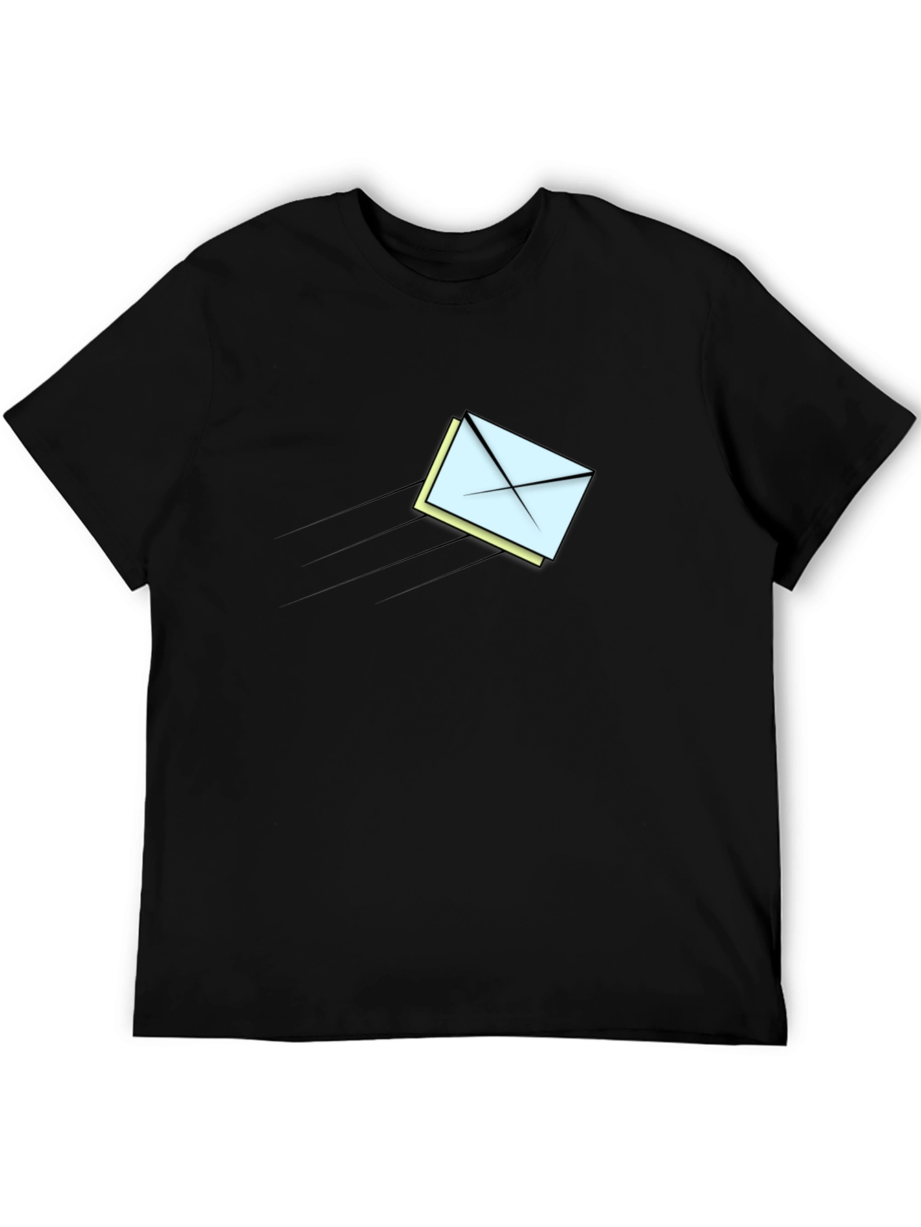 Mens Graphic T-Shirt - Flying Envelope Design