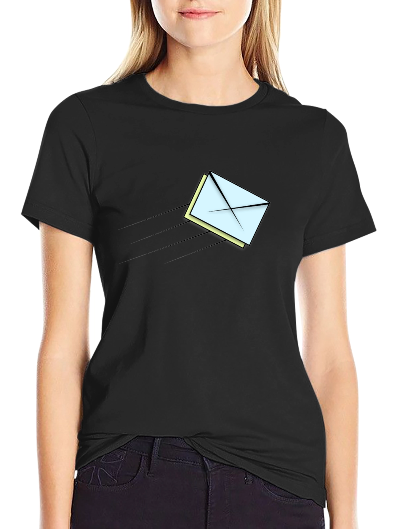 Mens Graphic T-Shirt - Flying Envelope Design