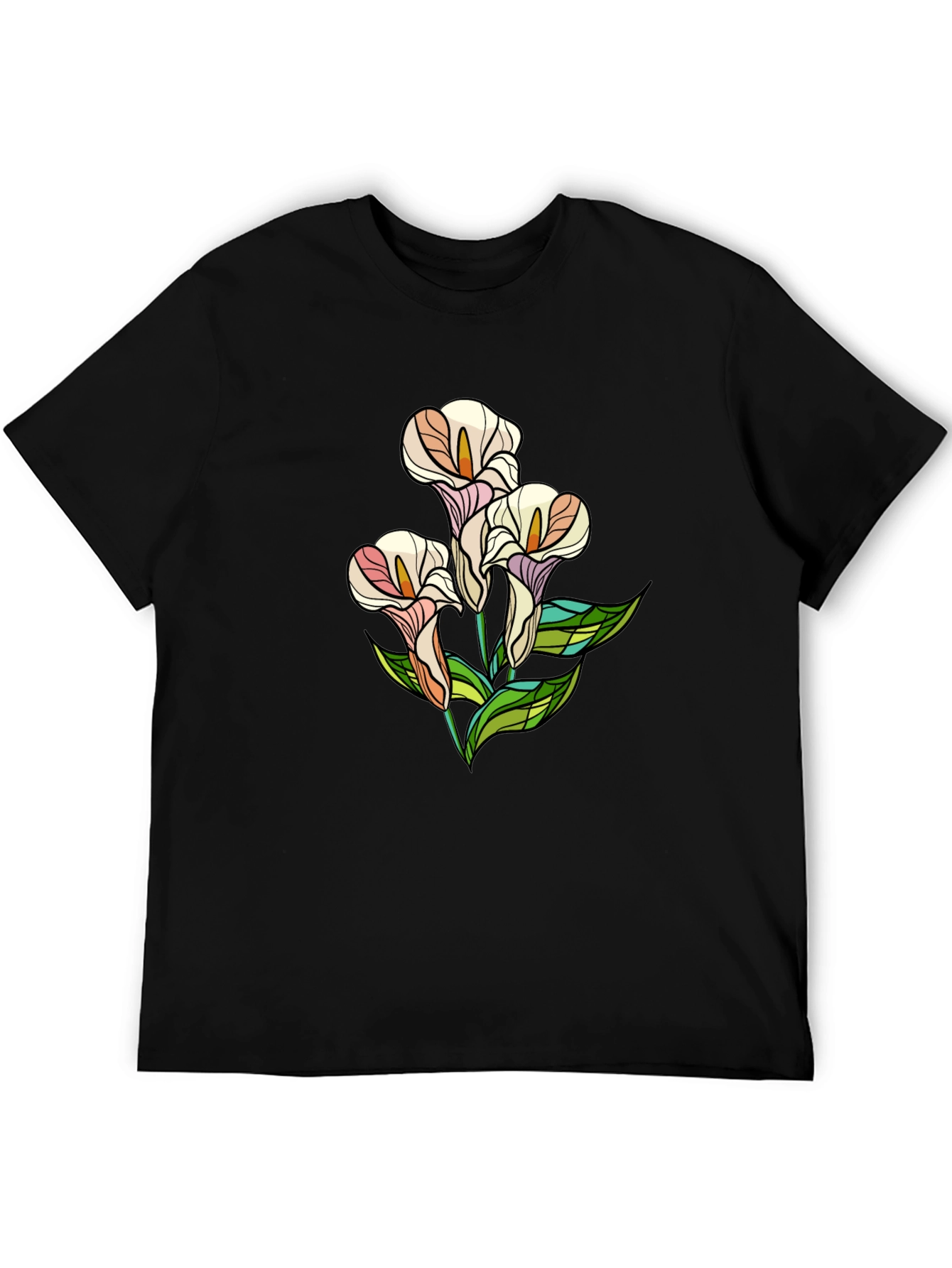 Floral Graphic Tee - Black T-Shirt
