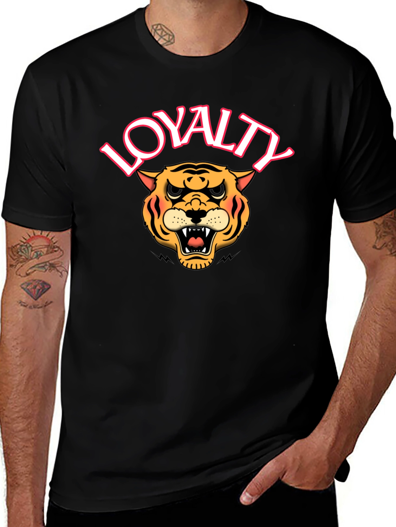 Loyalty Tiger Graphic Tee - Black