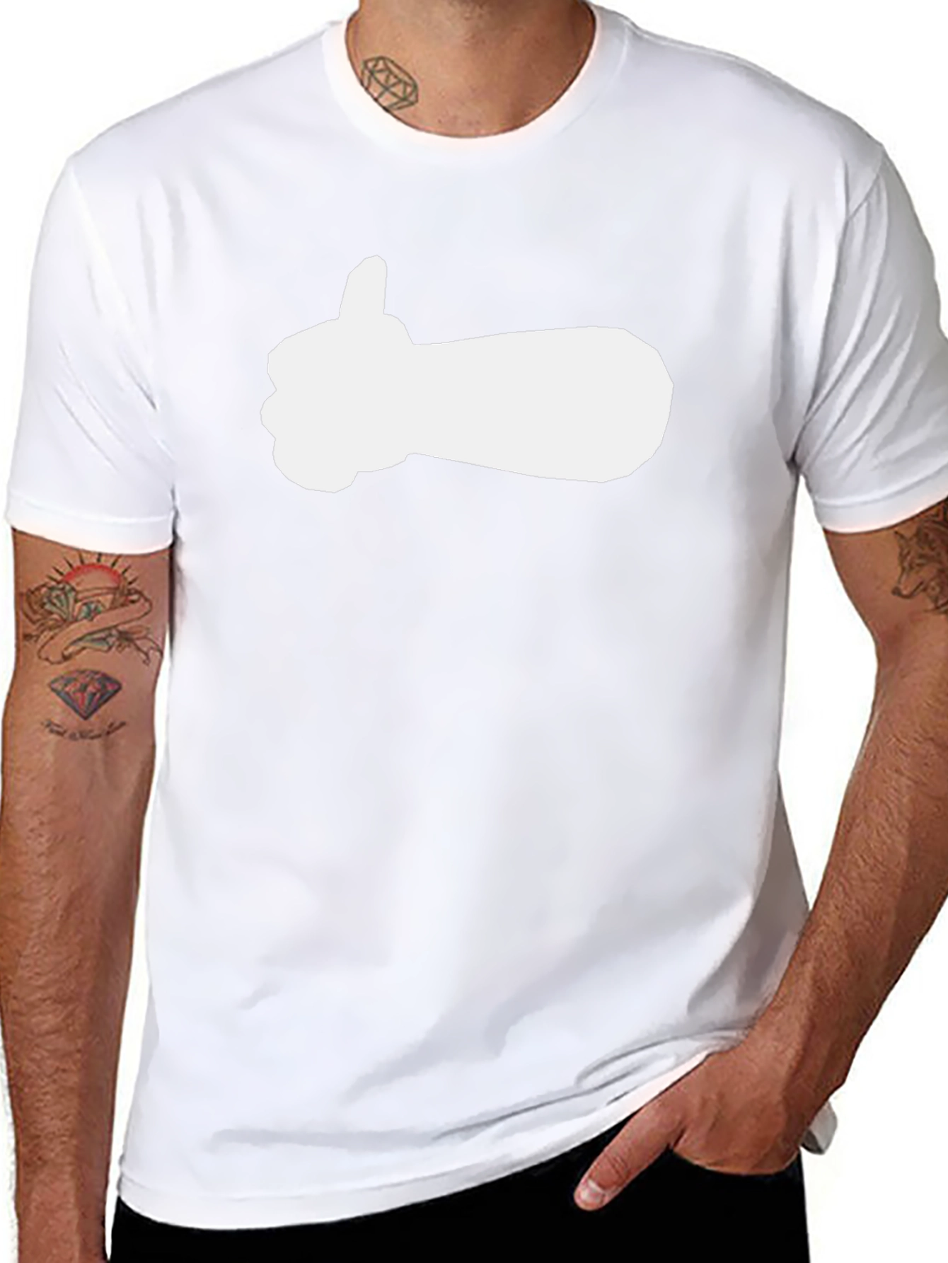 Thumbs Up Graphic Tee - Black Casual Shirt