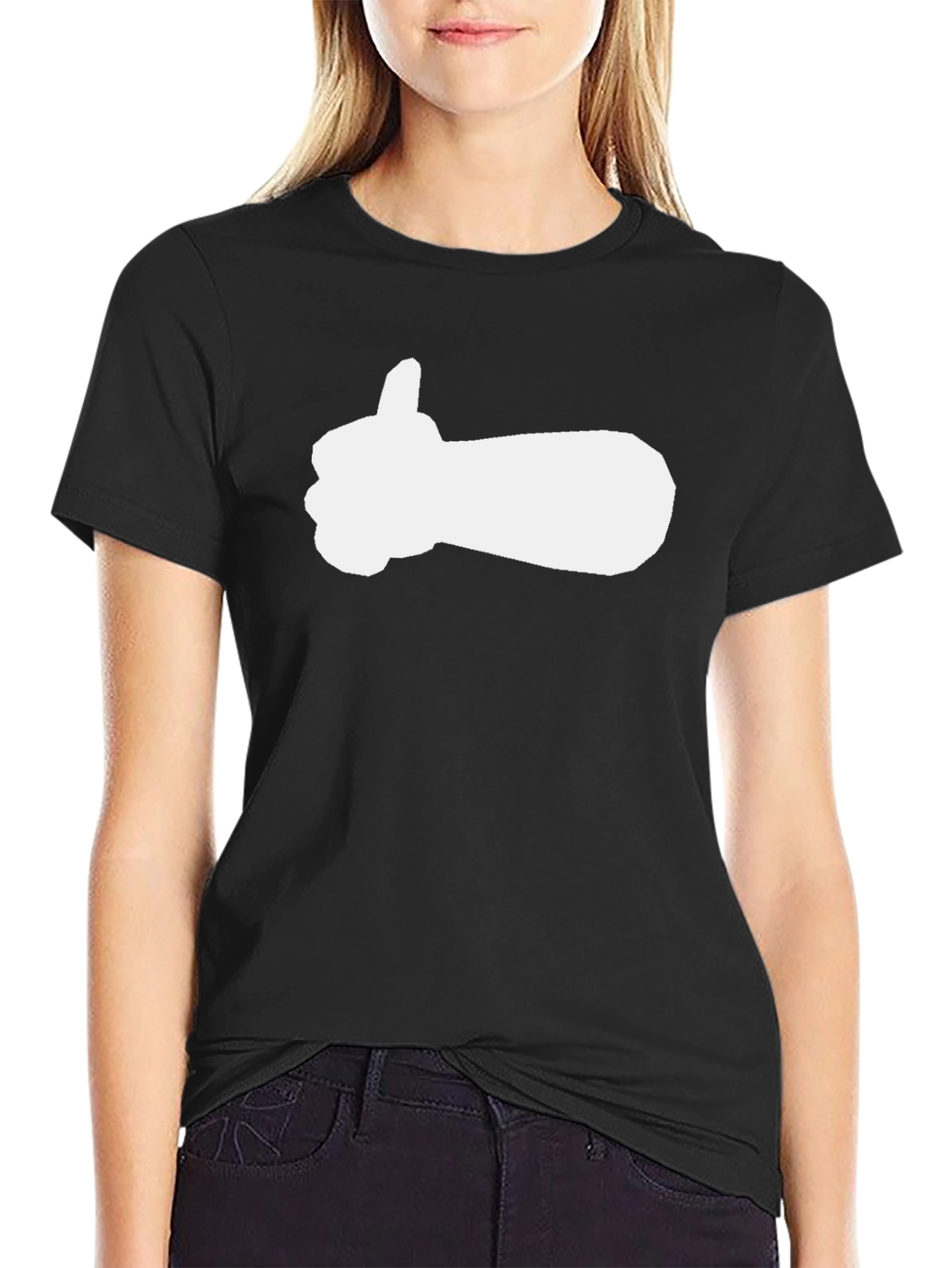 Thumbs Up Graphic Tee - Black Casual Shirt