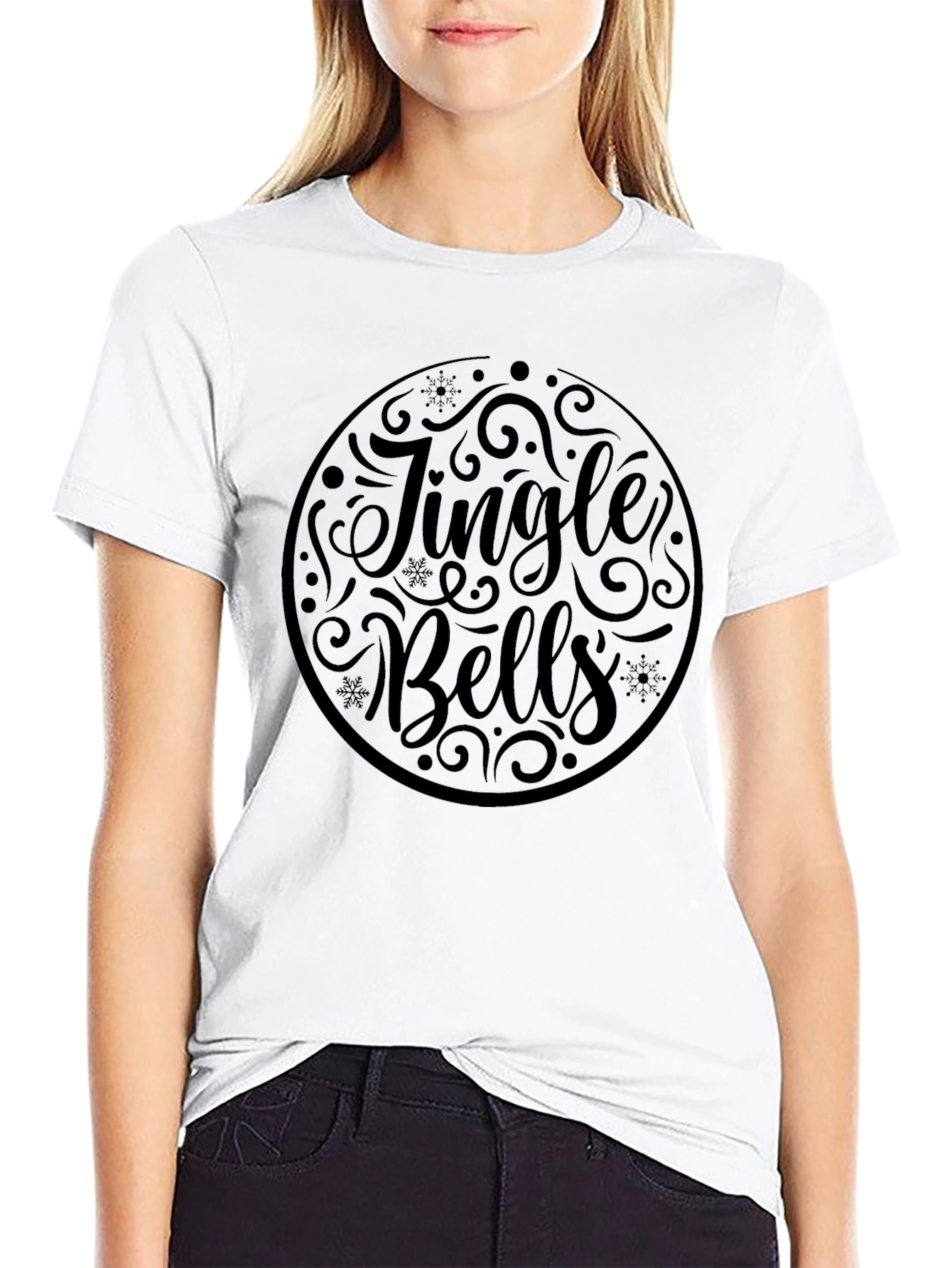 Jingle Bells Graphic Tee - Holiday Festive T-Shirt