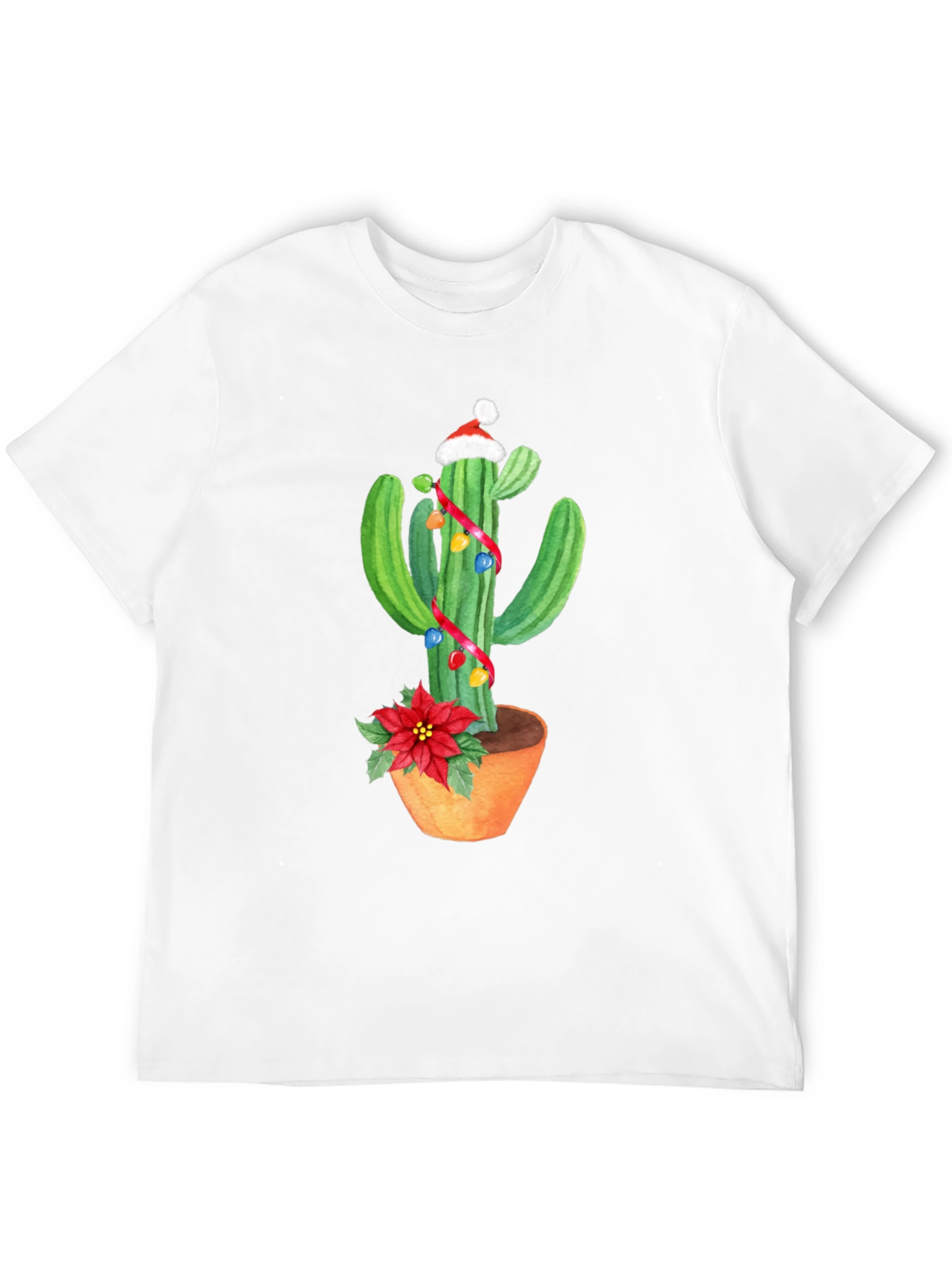 Festive Cactus T-Shirt - Holiday Cheer
