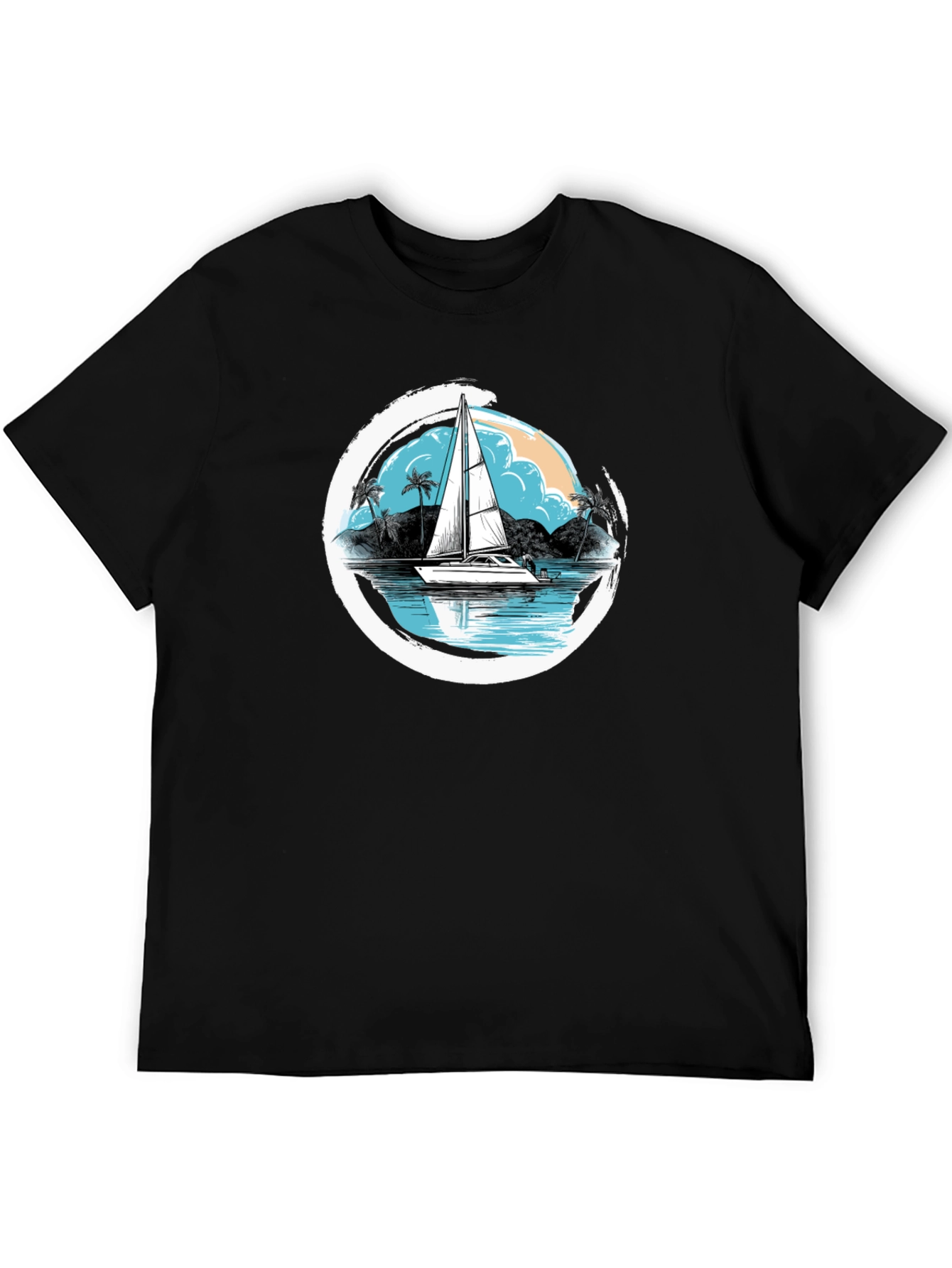 Sailboat Graphic T-Shirt - Island Vibes