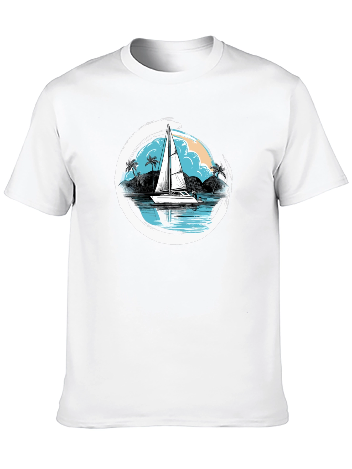 Sailboat Graphic T-Shirt - Island Vibes