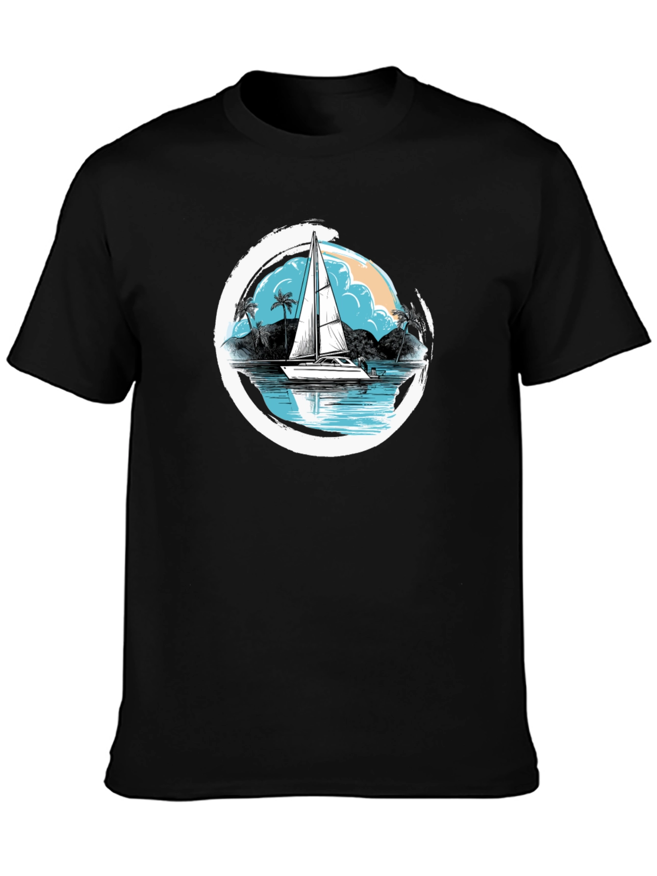 Sailboat Graphic T-Shirt - Island Vibes
