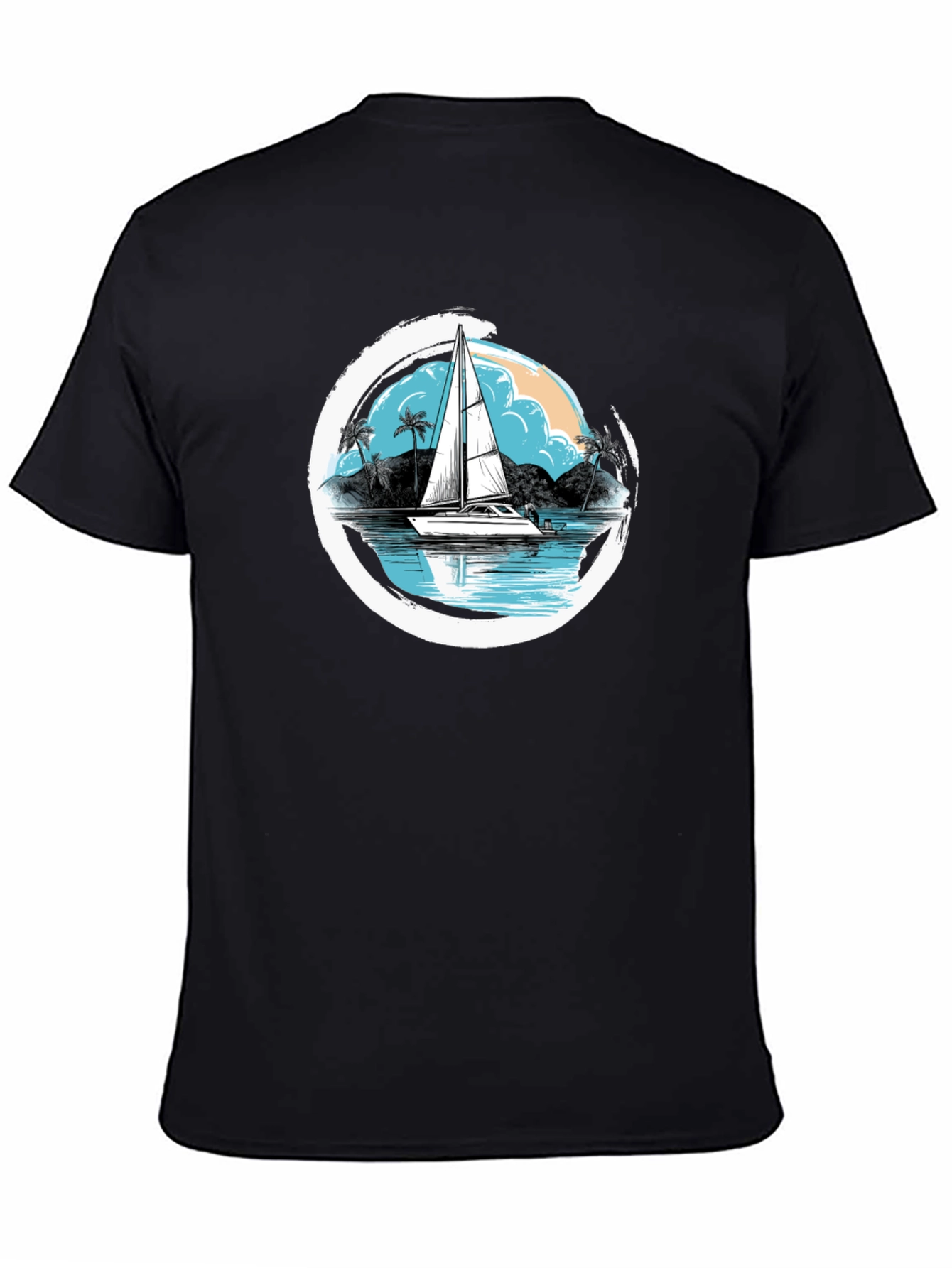 Sailboat Graphic T-Shirt - Island Vibes