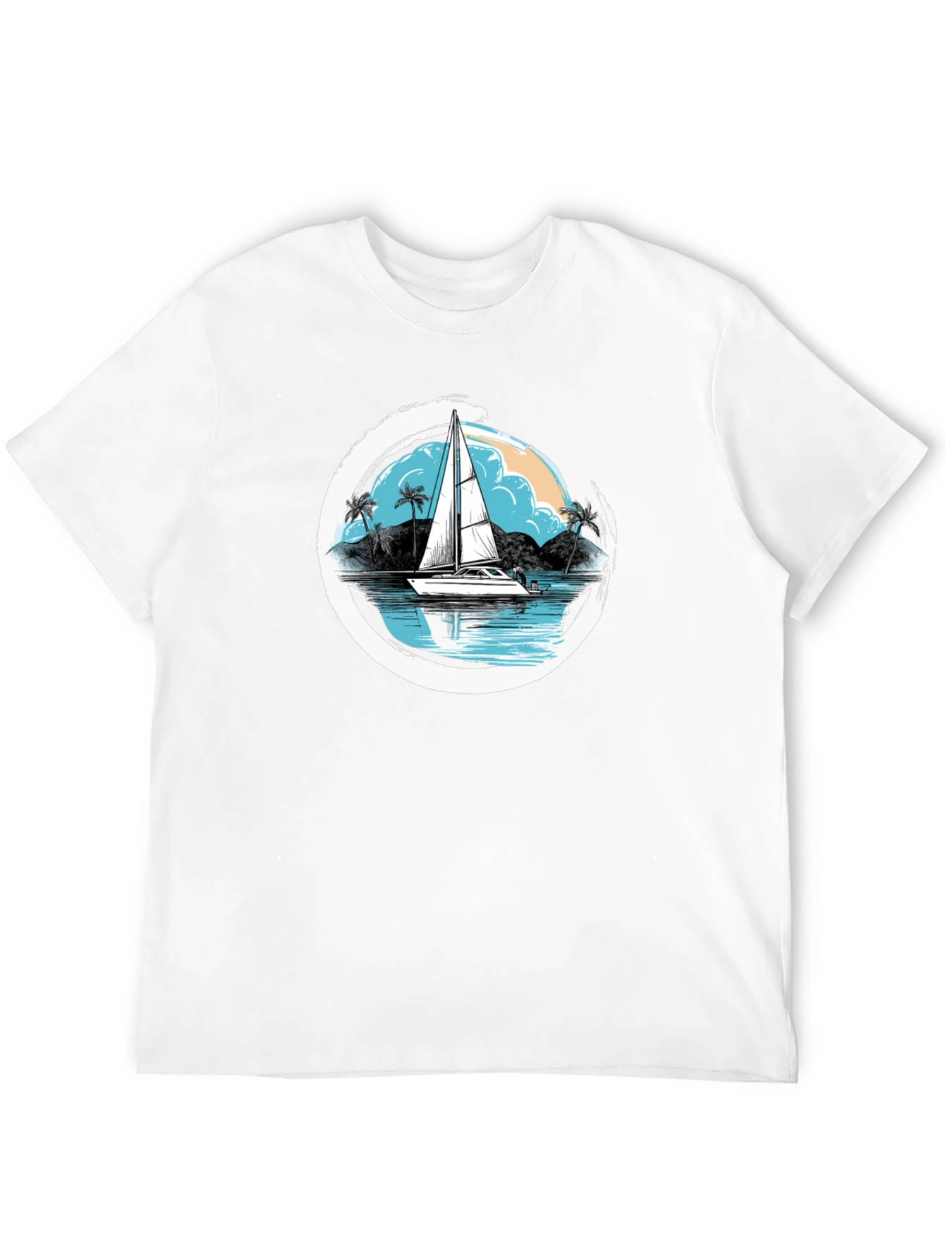 Sailboat Graphic T-Shirt - Island Vibes