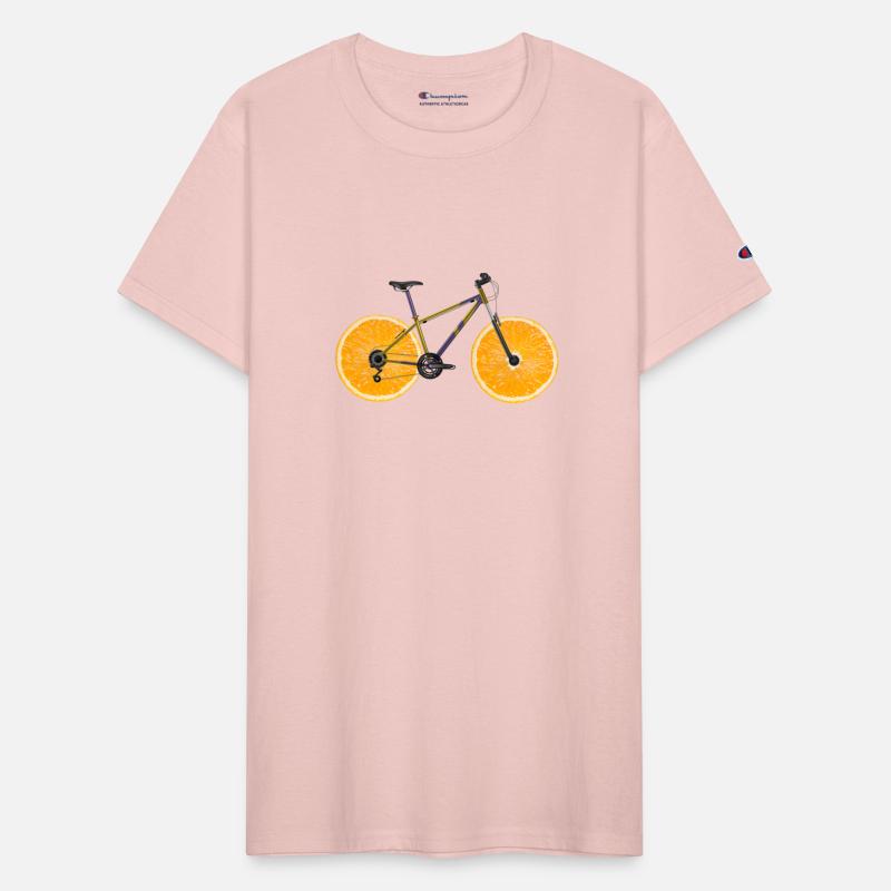 Orange Bike Wheel Cyclist Mountain Bike
