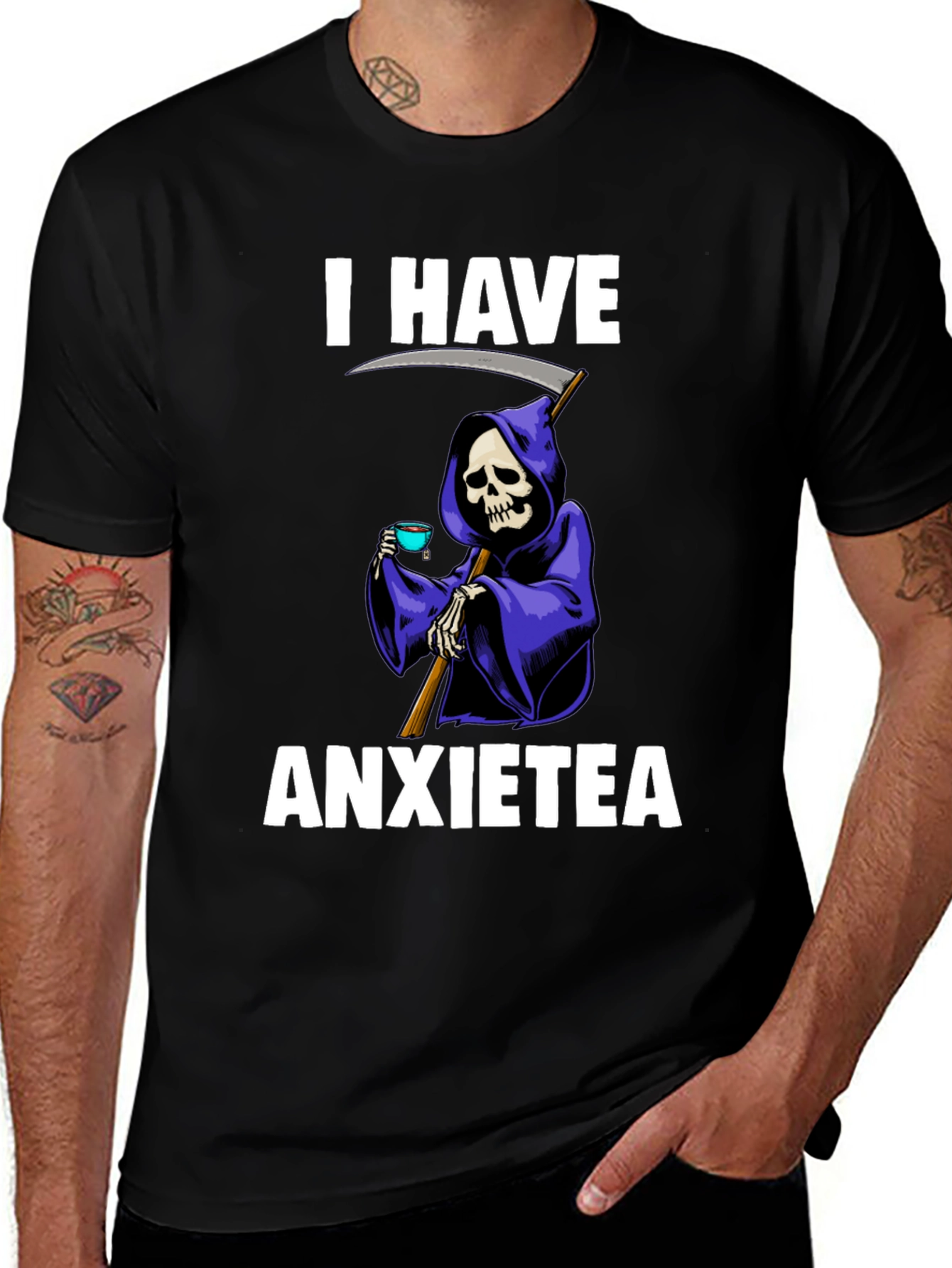 I Have Anxietea Funny Grim Reaper T-Shirt
