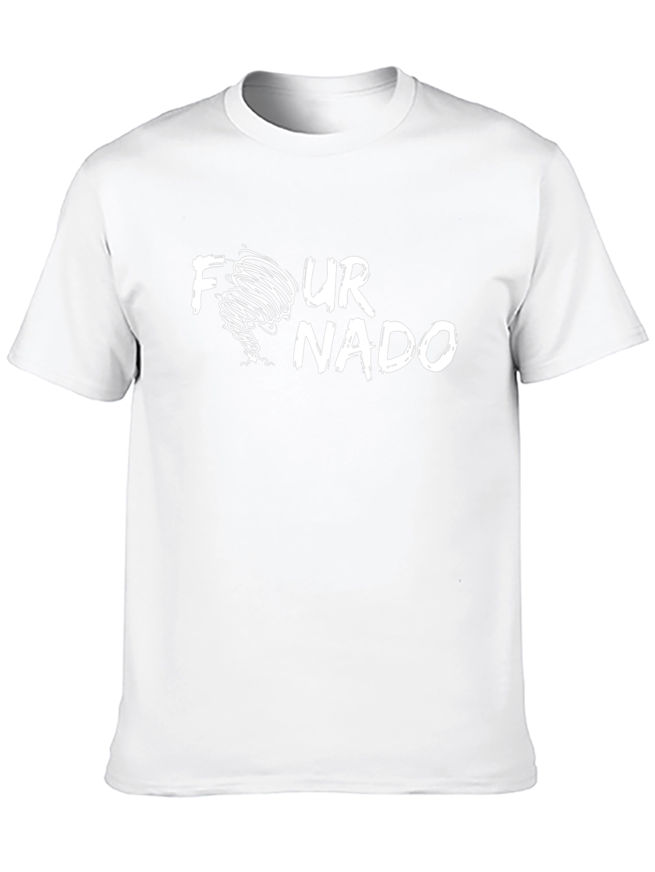 Four-nado Novelty T-Shirt - Black Cotton Tee