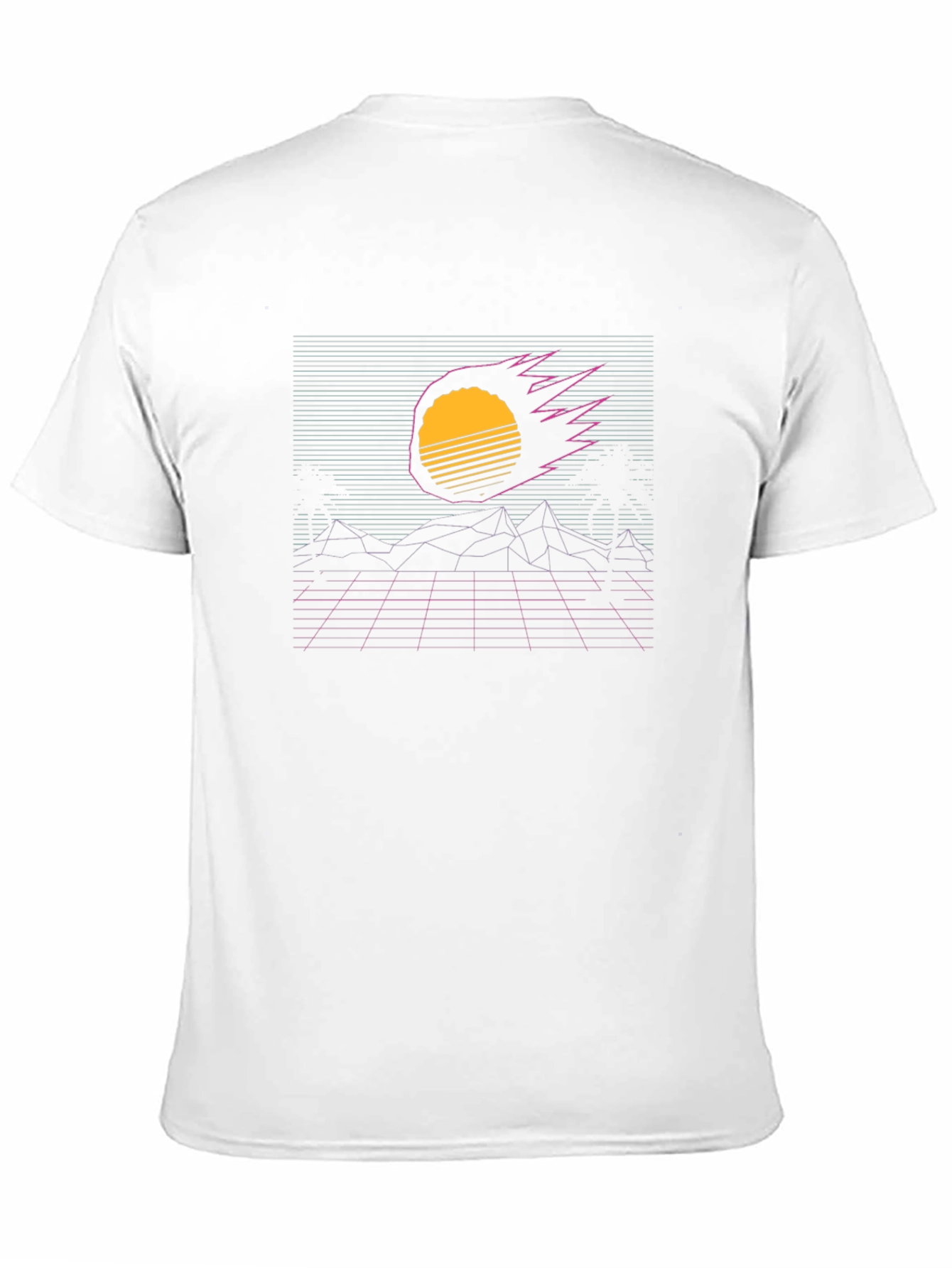 Retro Sunset Graphic Tee - Black
