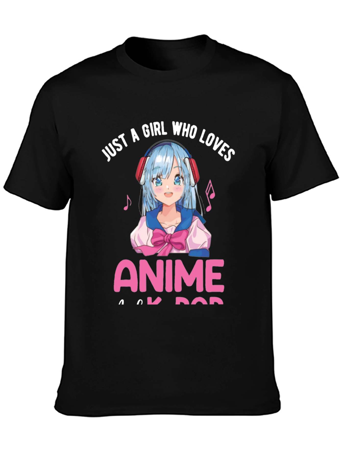 Anime Girl Lover Black T-Shirt