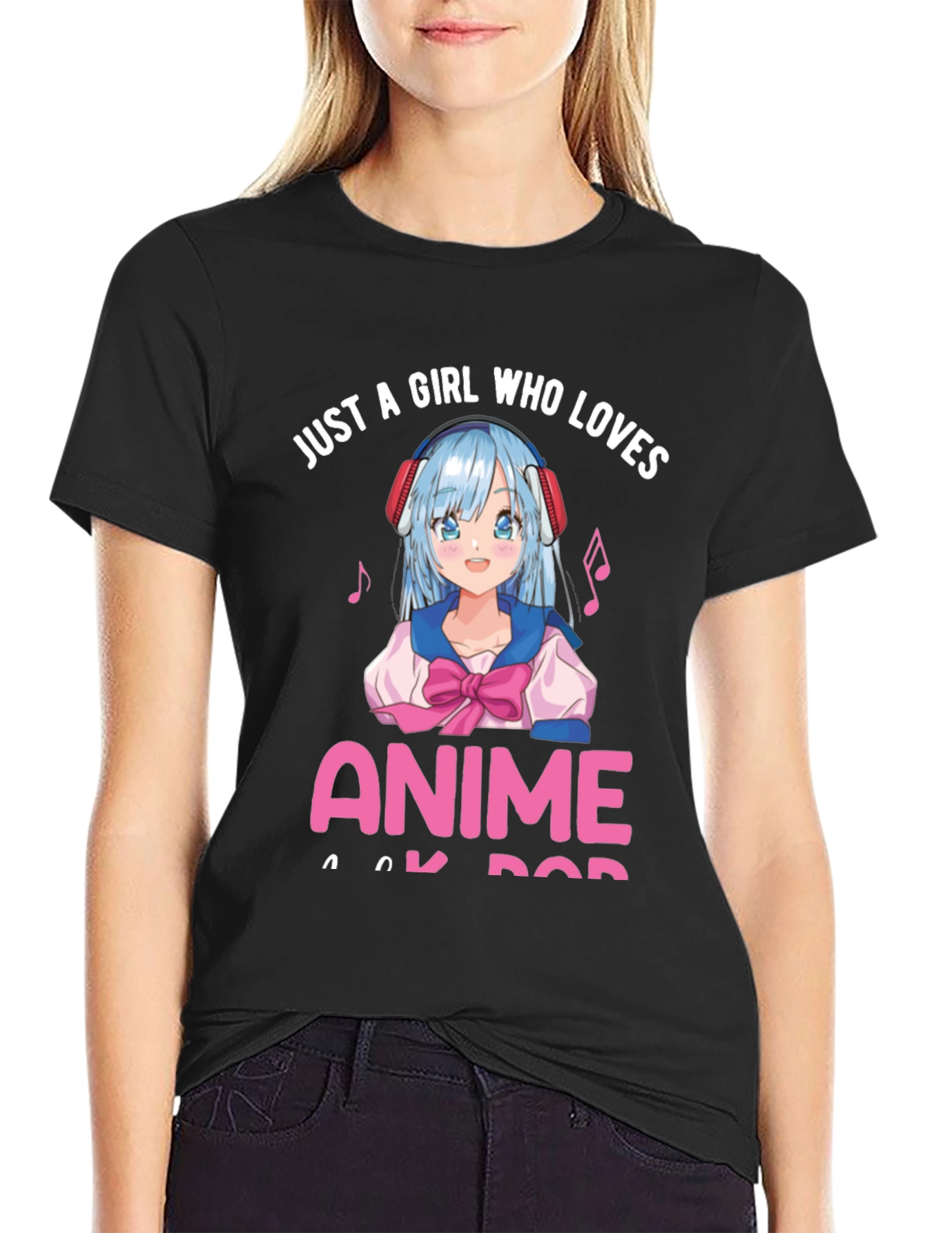 Anime Girl Lover Black T-Shirt