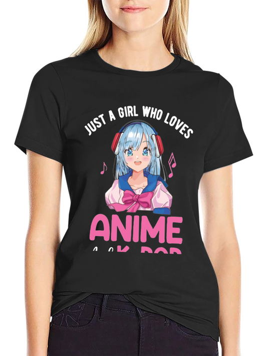 Anime Girl Lover Black T-Shirt