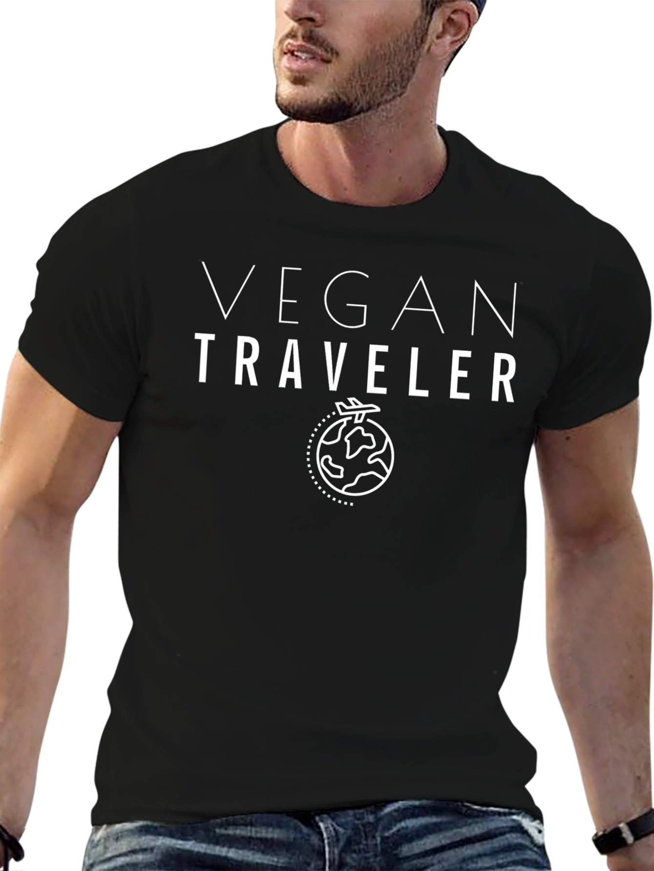 Vegan Traveler T-Shirt - Black