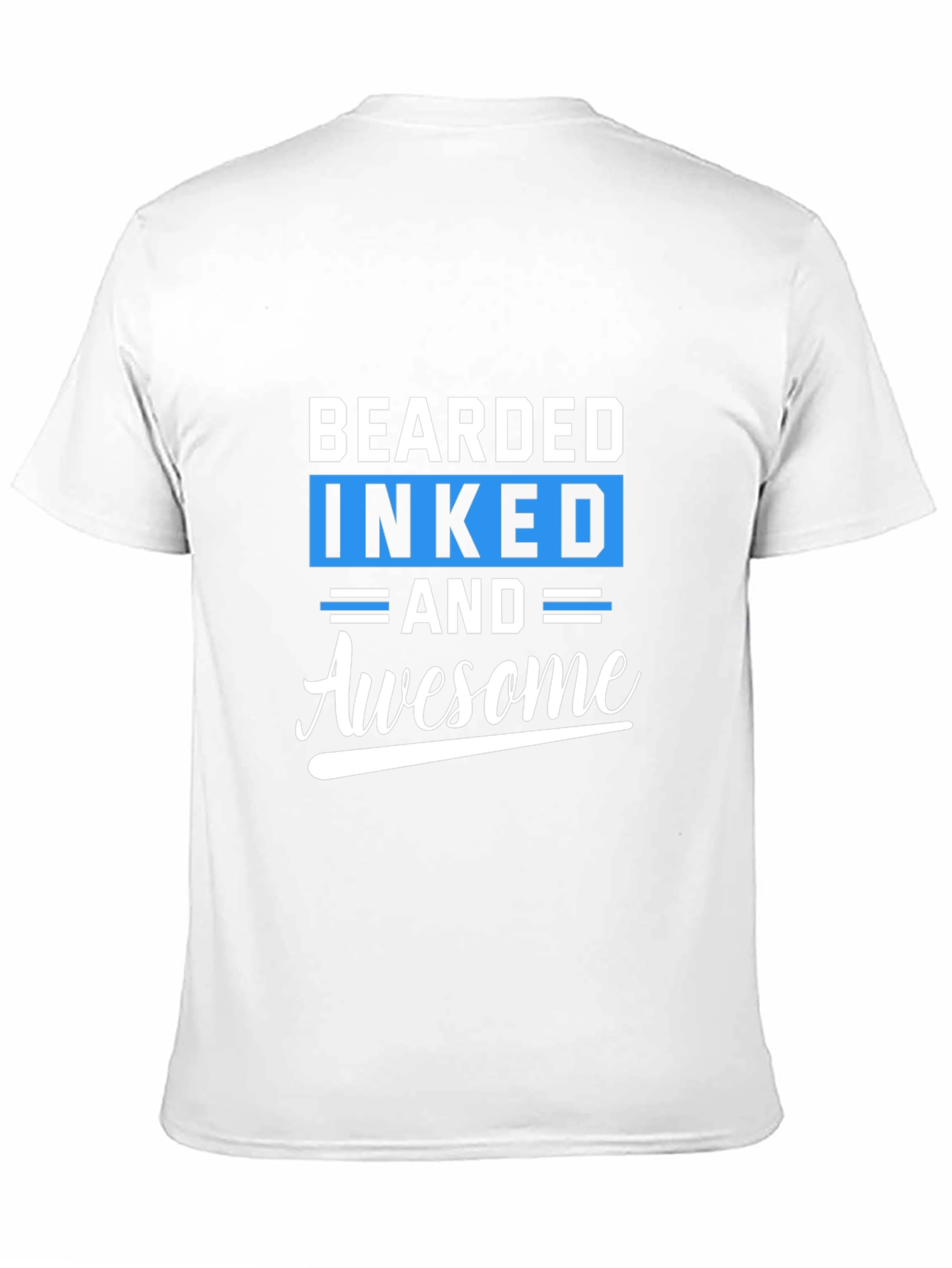 Bearded Inked Awesome Black T-Shirt