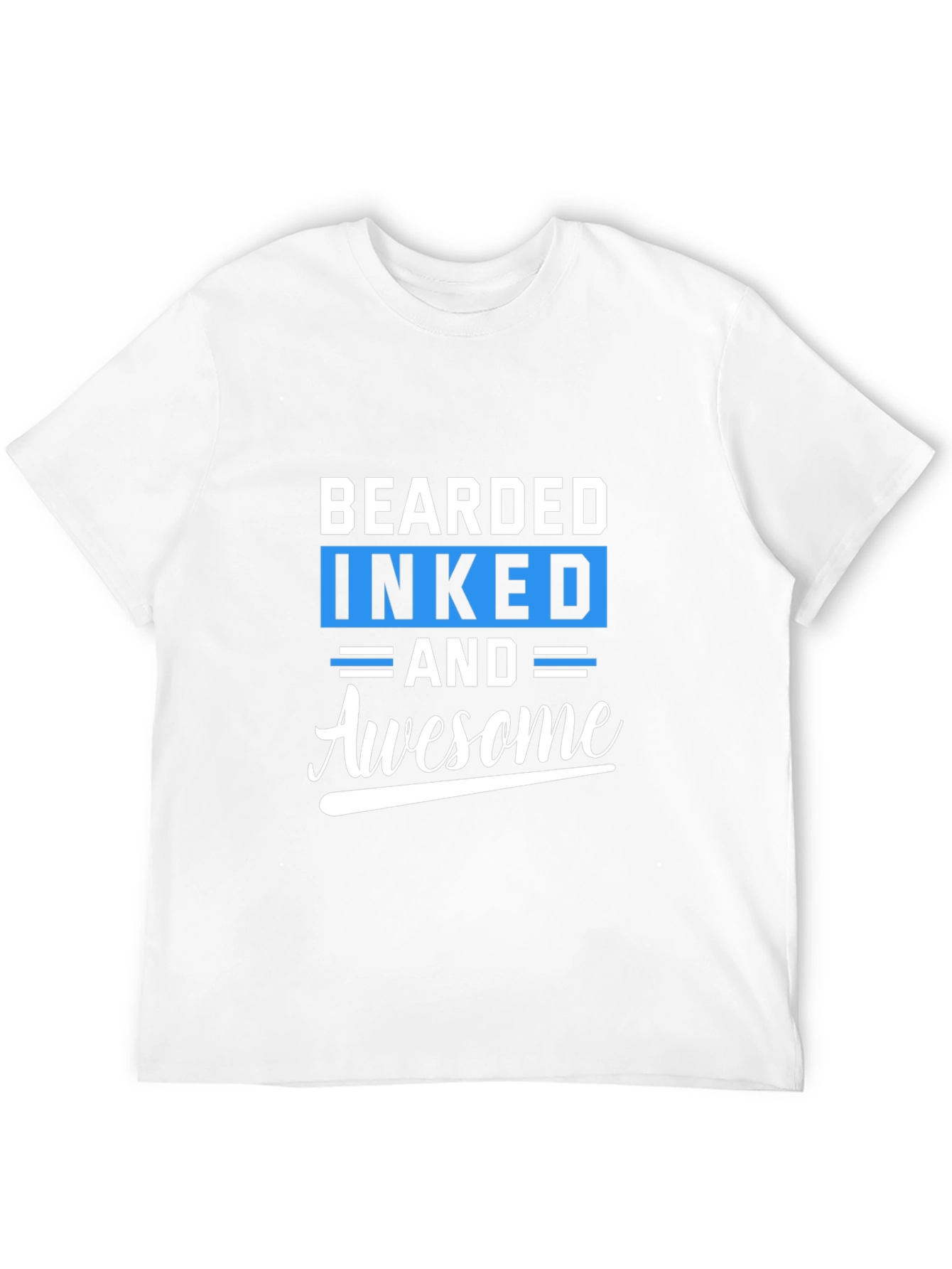 Bearded Inked Awesome Black T-Shirt
