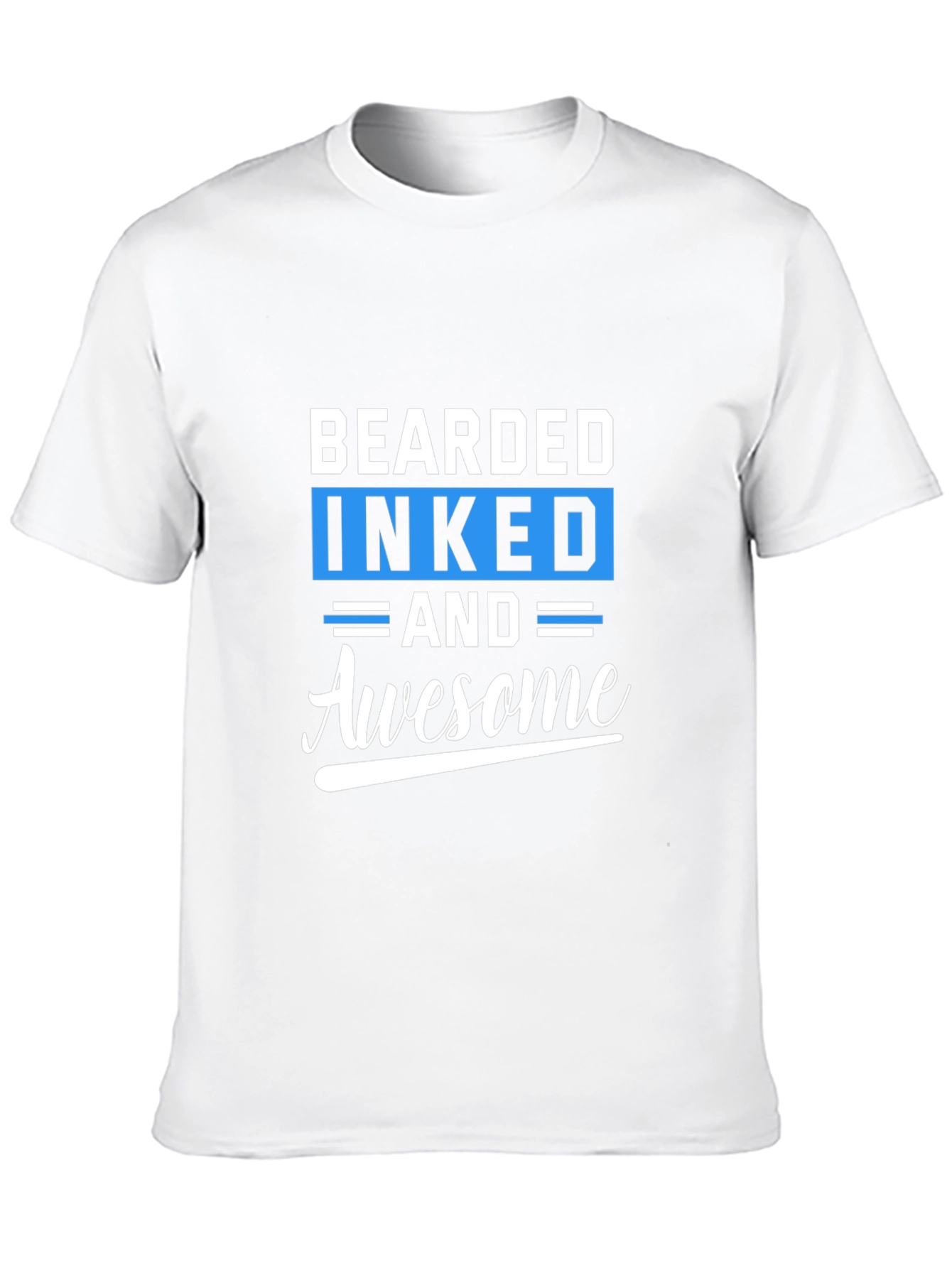 Bearded Inked Awesome Black T-Shirt