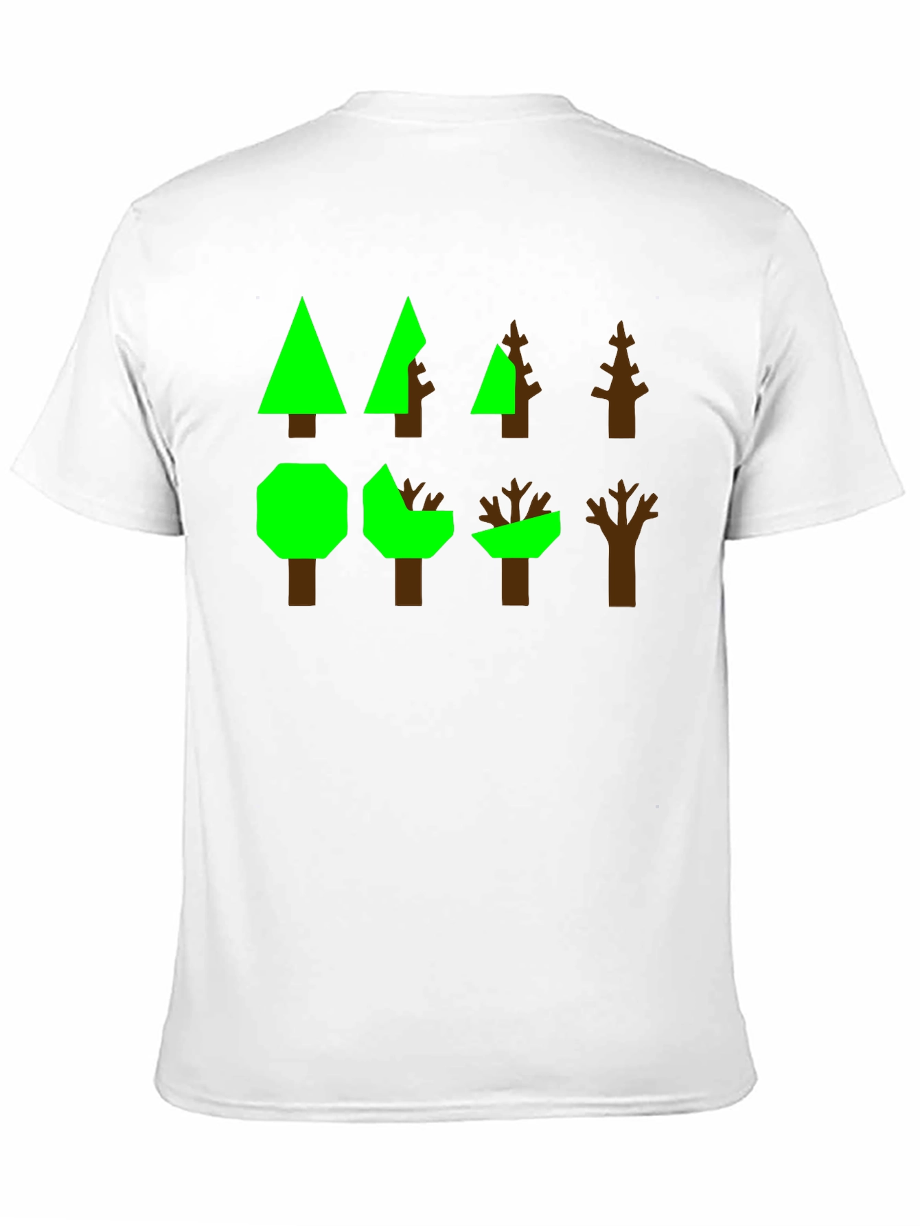 Geometric Trees Graphic Tee - Modern Nature Shirt