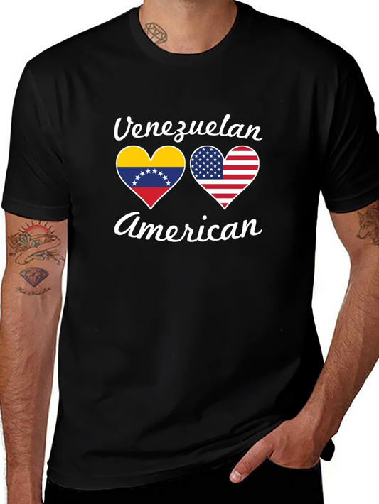 Venezuelan American Heart Flag T-Shirt