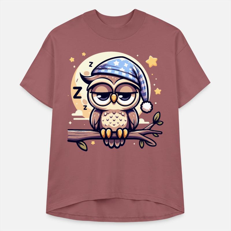 Owl Nightcap Sleeping Owl Full Moon