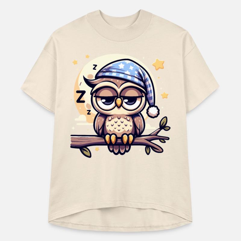 Owl Nightcap Sleeping Owl Full Moon