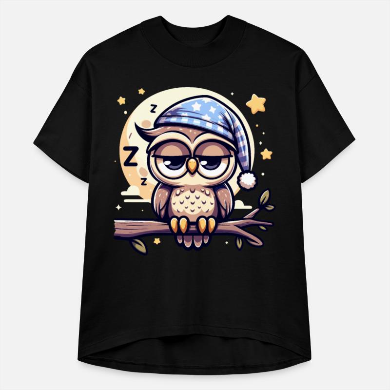 Owl Nightcap Sleeping Owl Full Moon