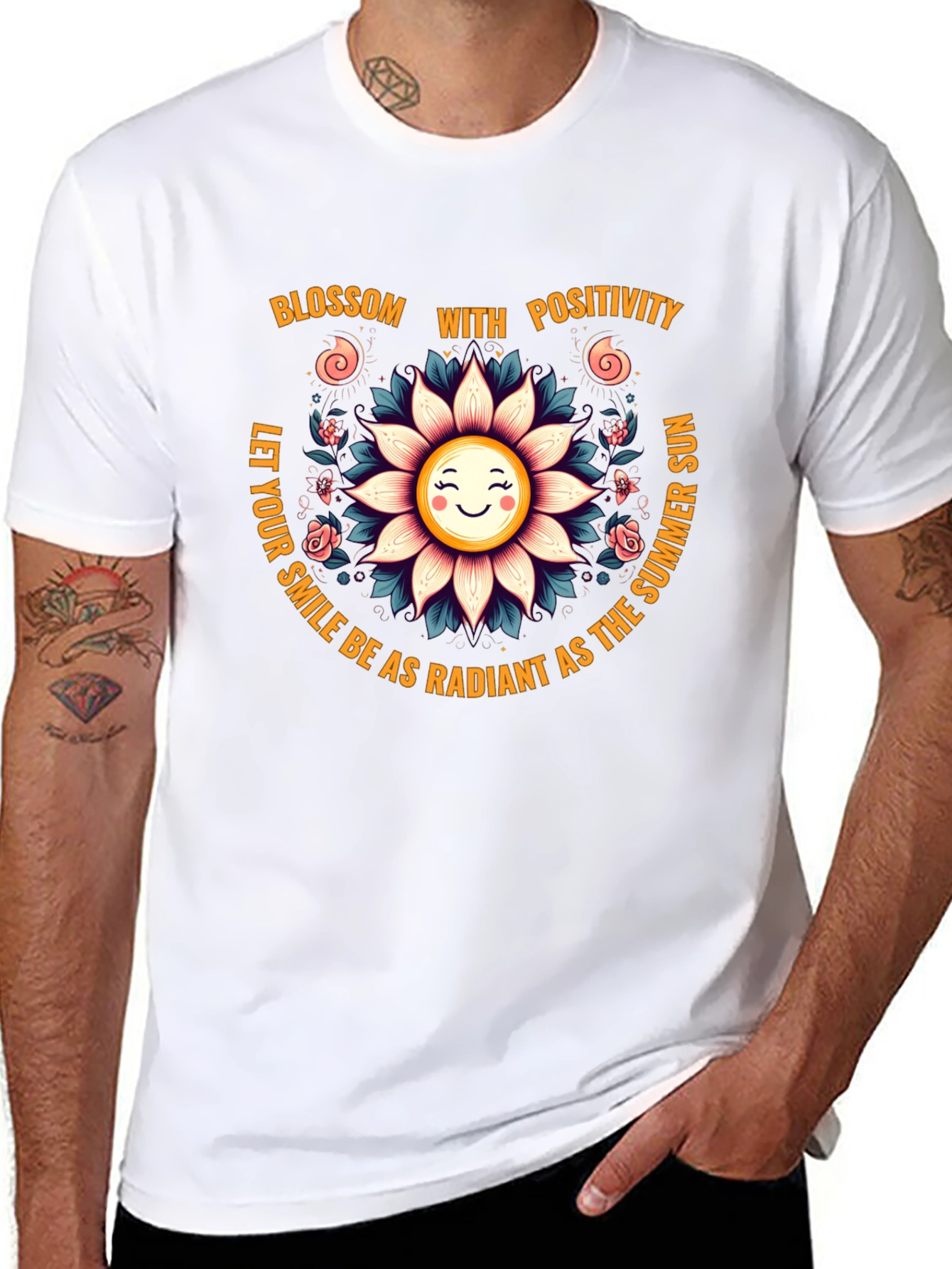 Blossom with Positivity Graphic Tee