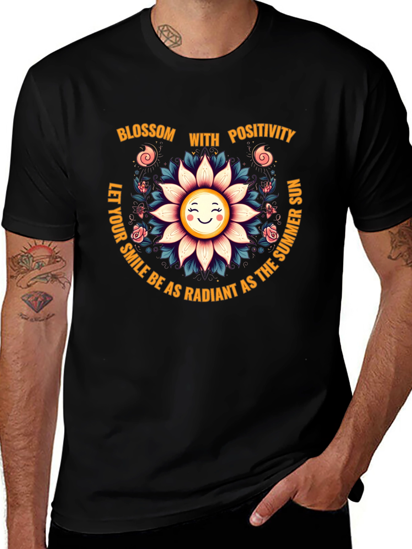 Blossom with Positivity Graphic Tee