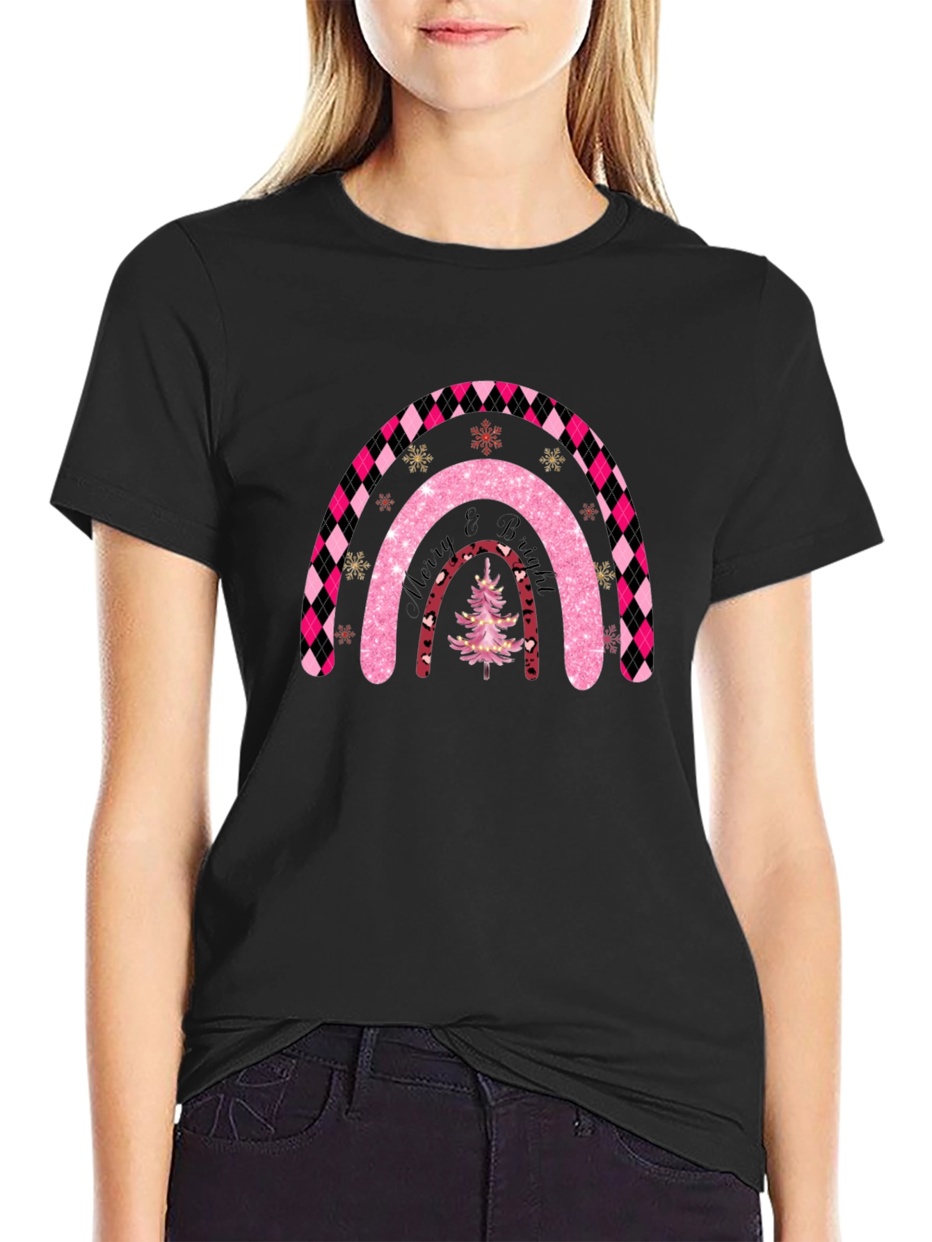 Festive Rainbow Christmas Tree T-Shirt