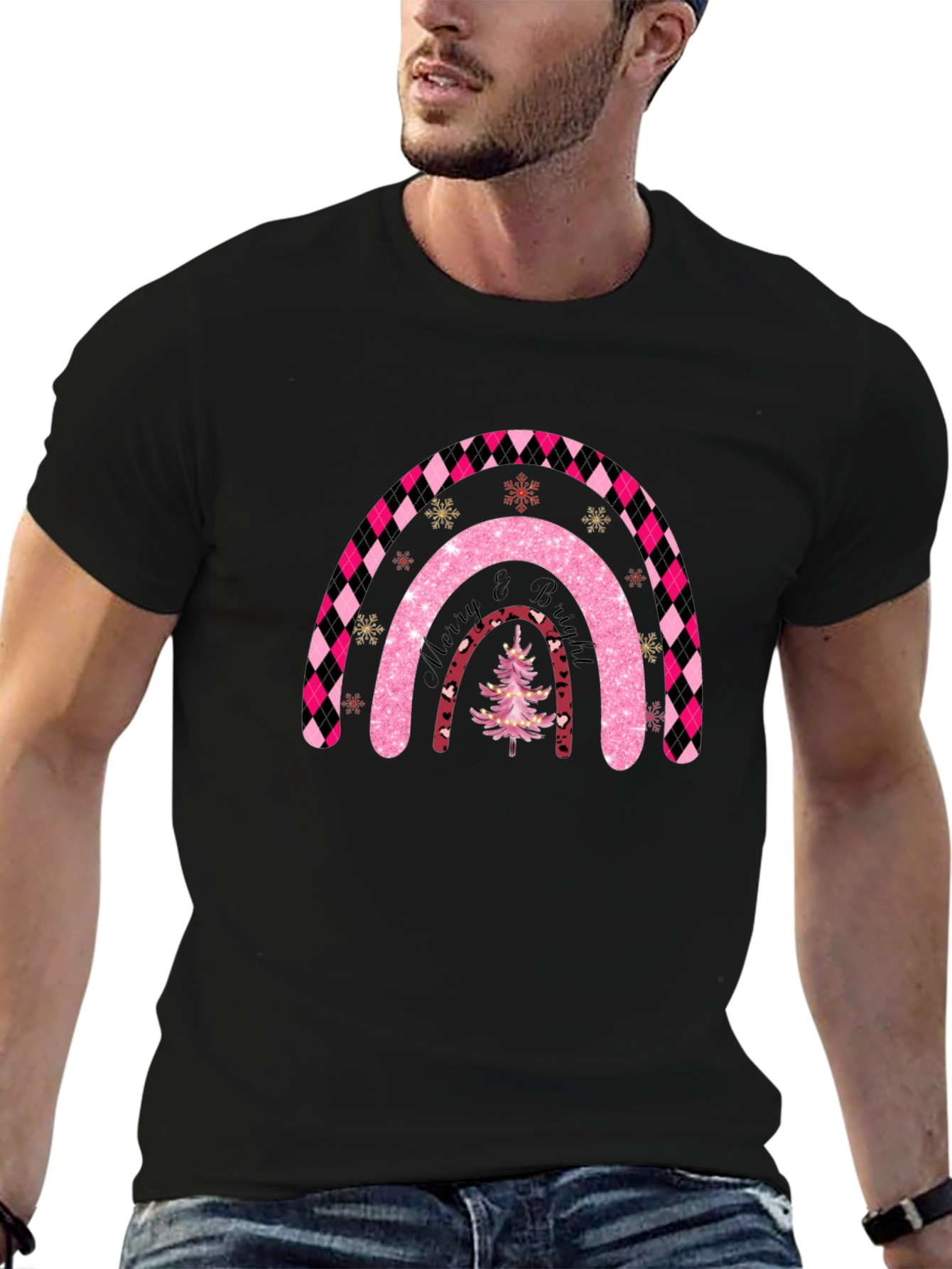 Festive Rainbow Christmas Tree T-Shirt