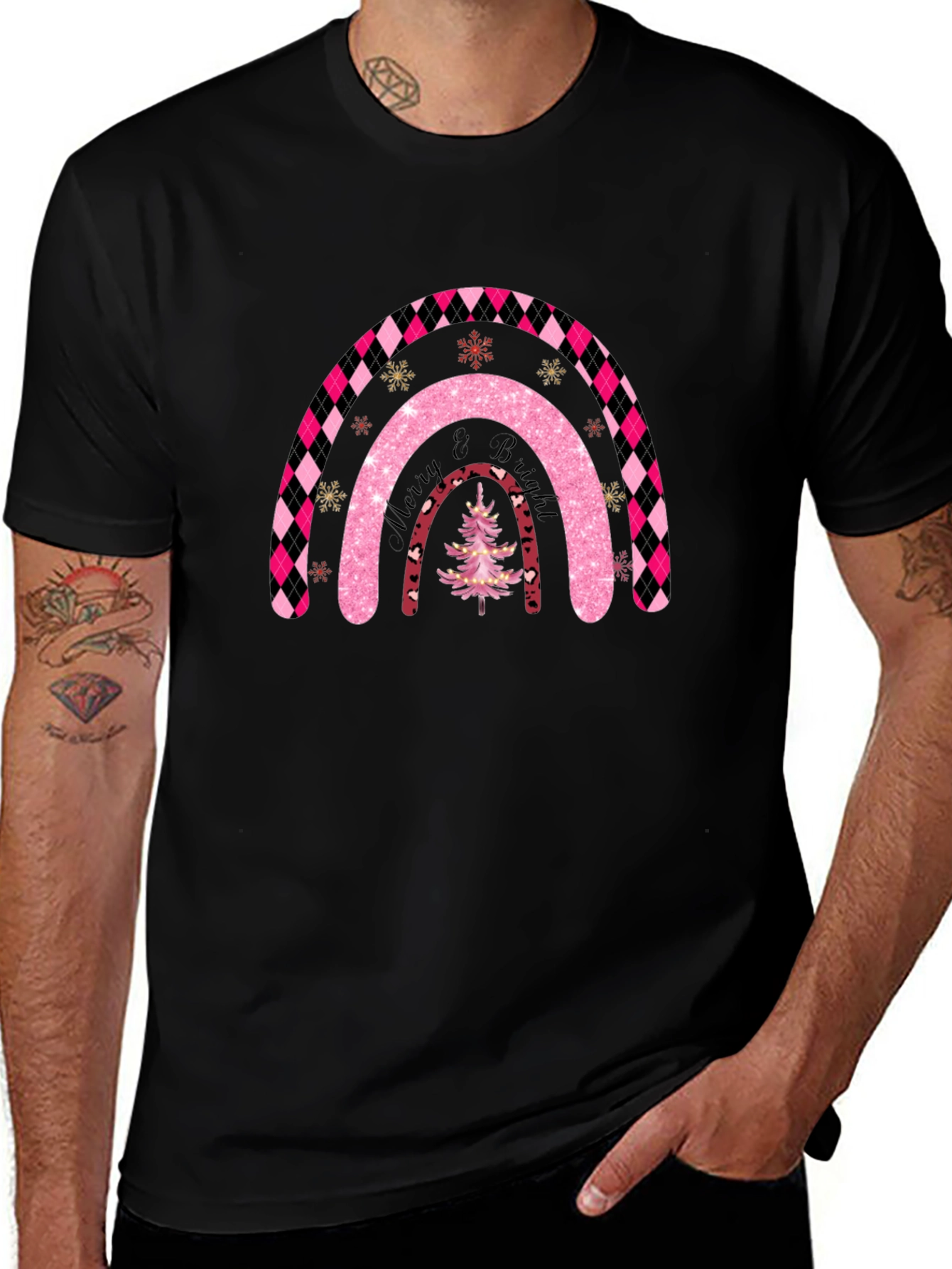 Festive Rainbow Christmas Tree T-Shirt