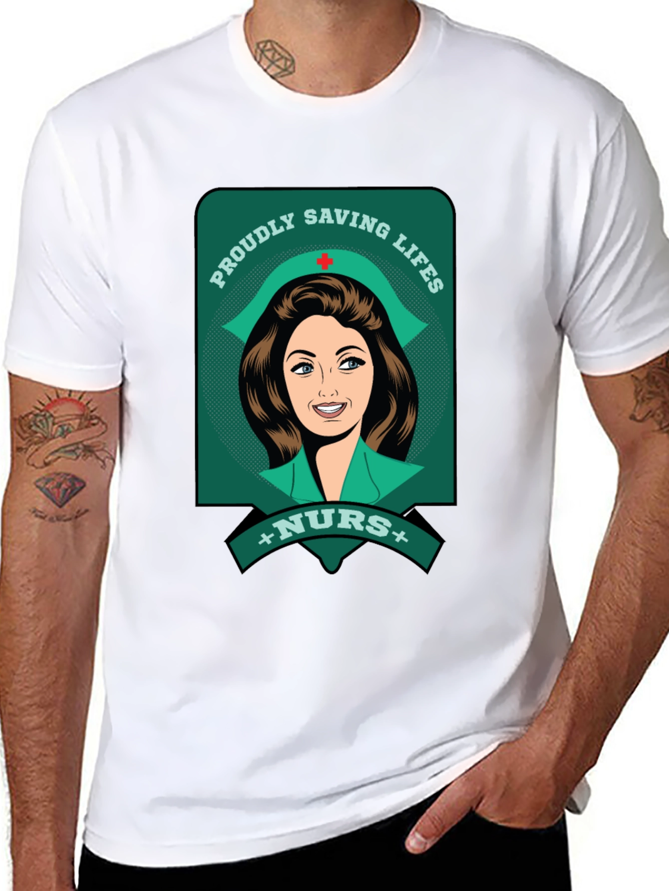 Proudly Saving Lives Nurse T-Shirt