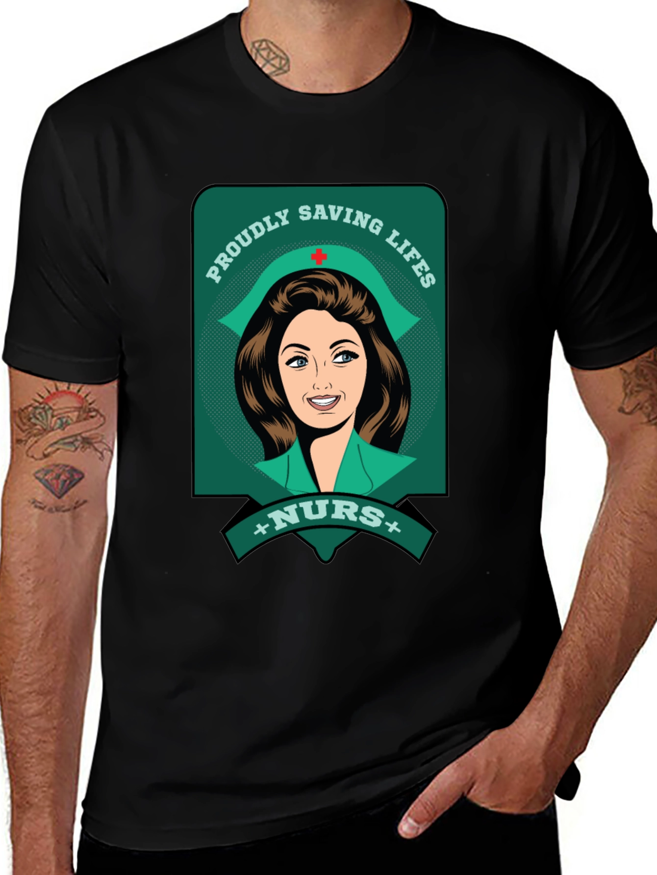 Proudly Saving Lives Nurse T-Shirt