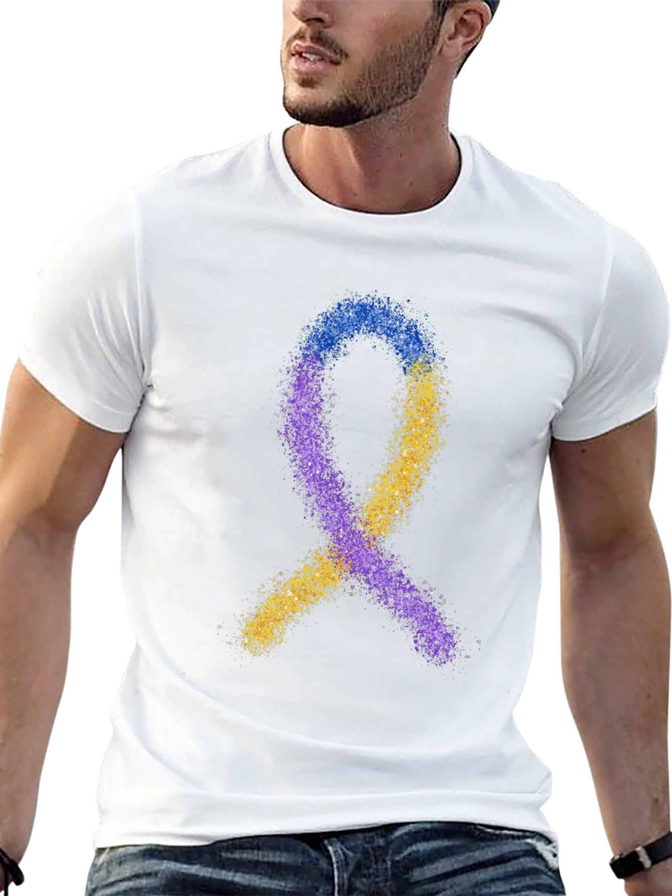 Awareness Ribbon T-Shirt - Black
