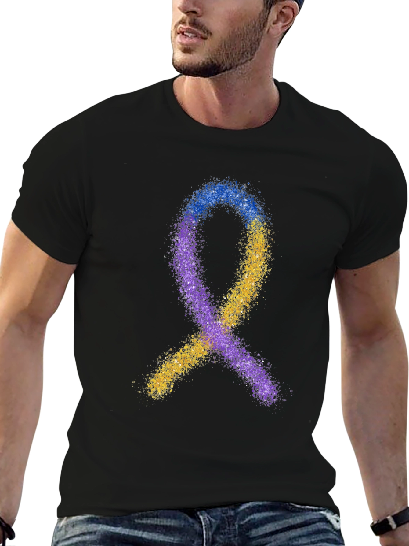 Awareness Ribbon T-Shirt - Black