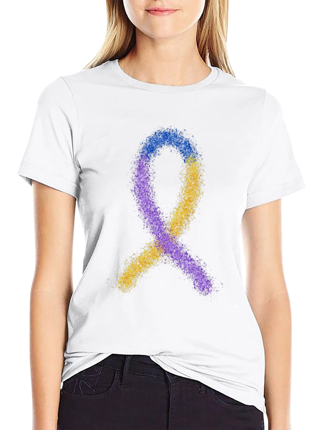 Awareness Ribbon T-Shirt - Black