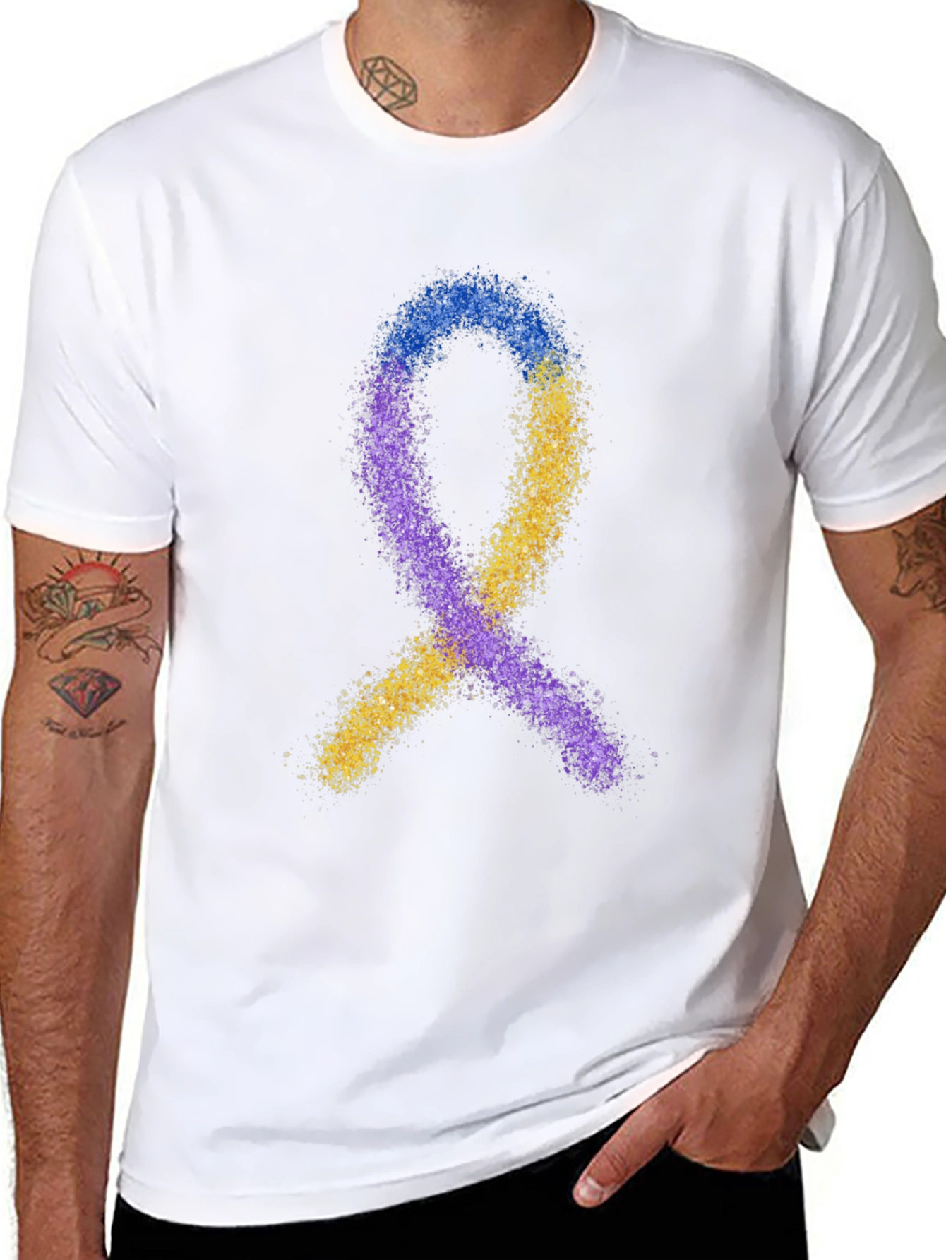 Awareness Ribbon T-Shirt - Black