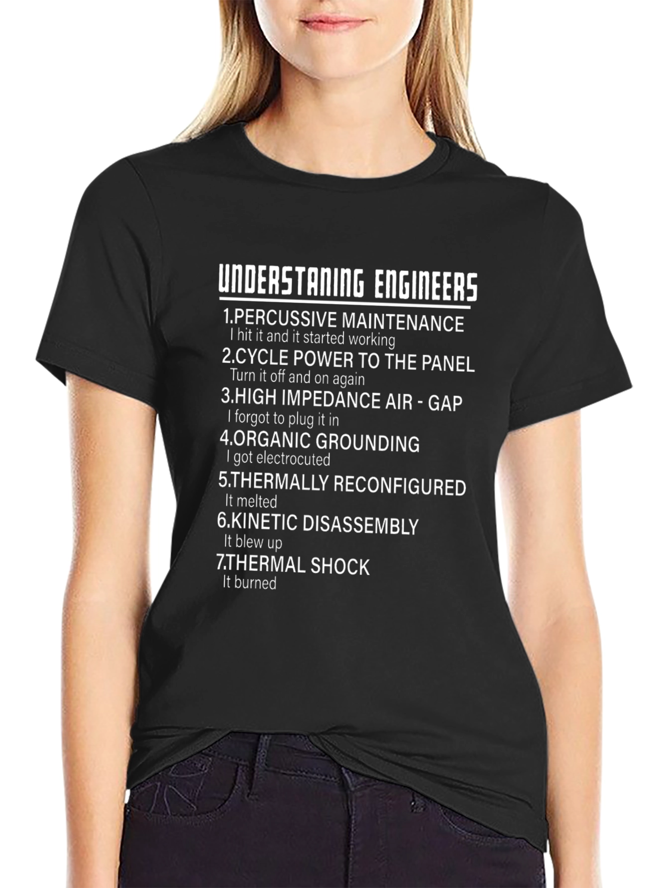 Understanding Engineers Black T-Shirt