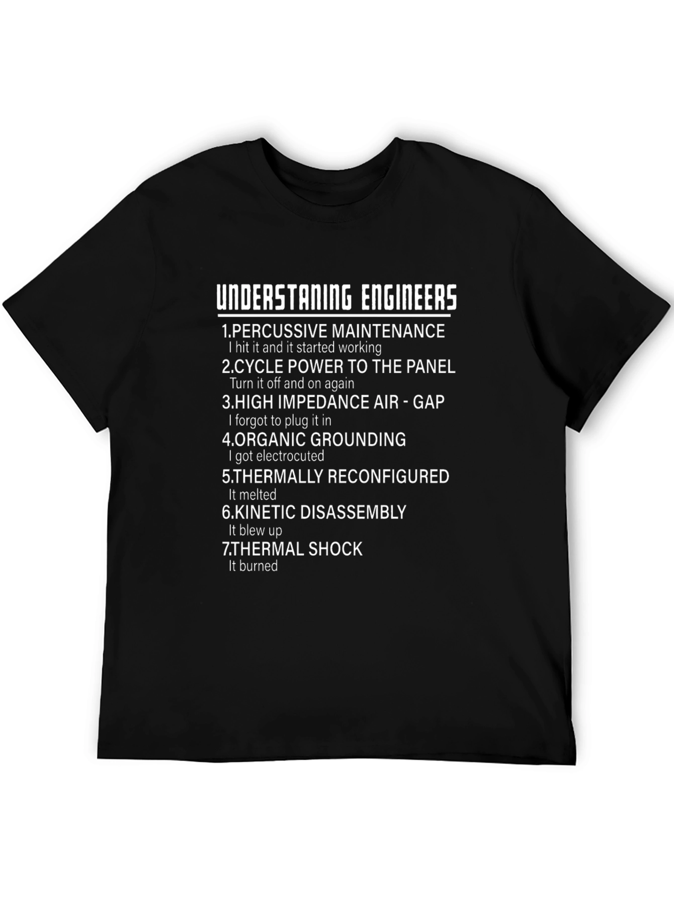 Understanding Engineers Black T-Shirt