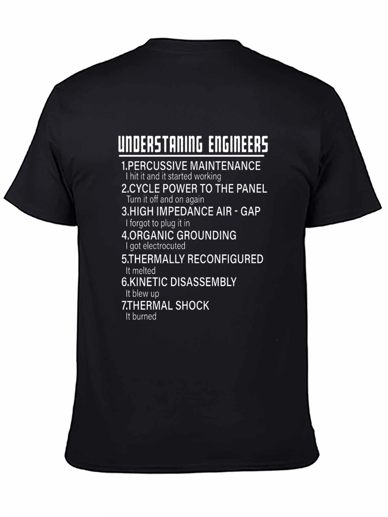 Understanding Engineers Black T-Shirt