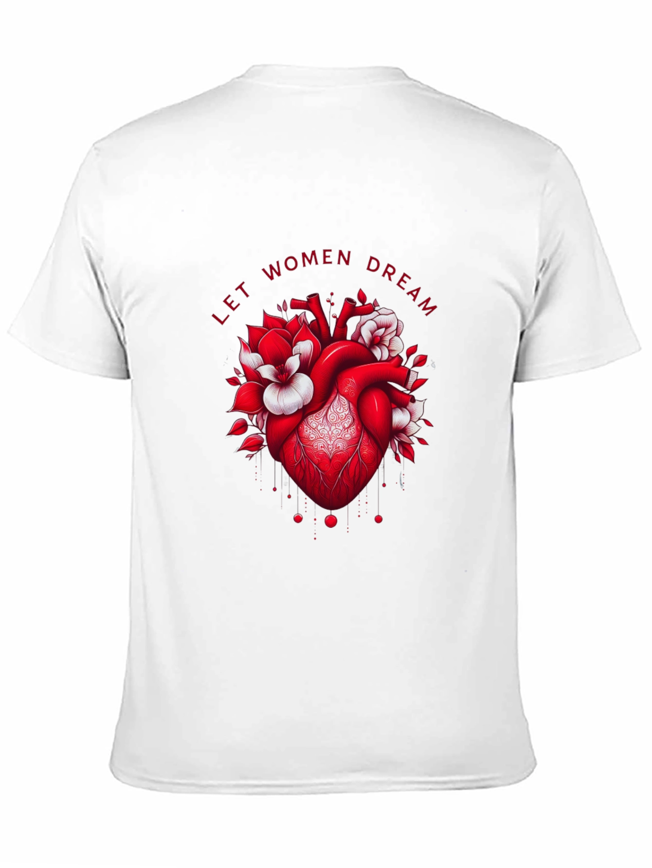 Let Women Dream Graphic Tee - Floral Heart