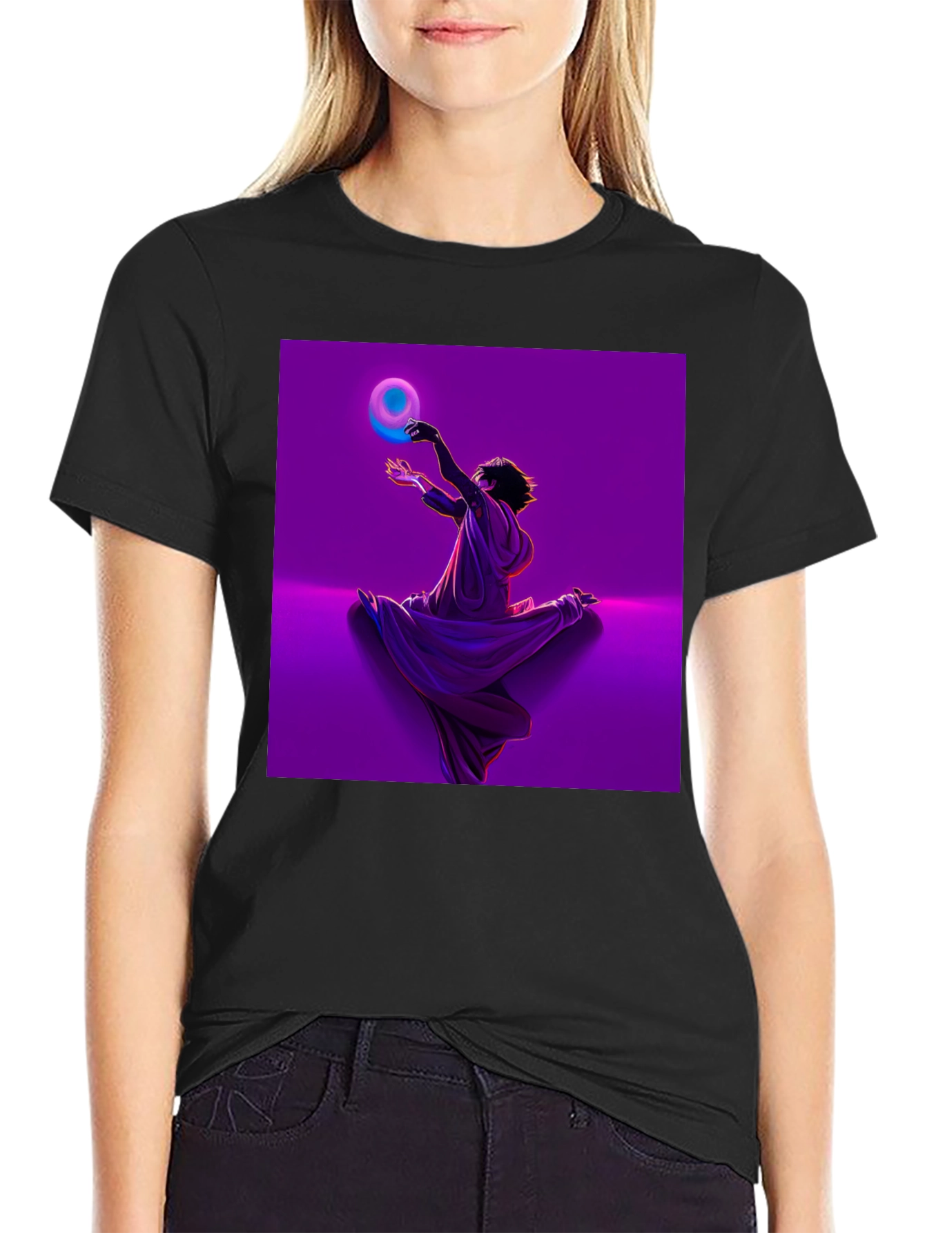Mystic Orb Graphic Tee - Unisex Black T-Shirt