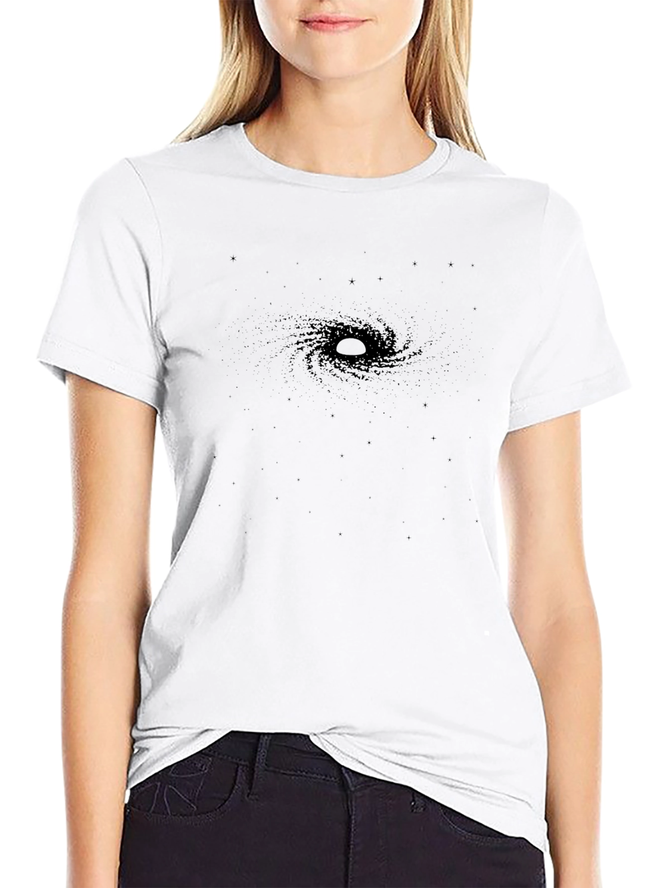 Black Hole Graphic Tee - Premium Black Cotton T-Shirt