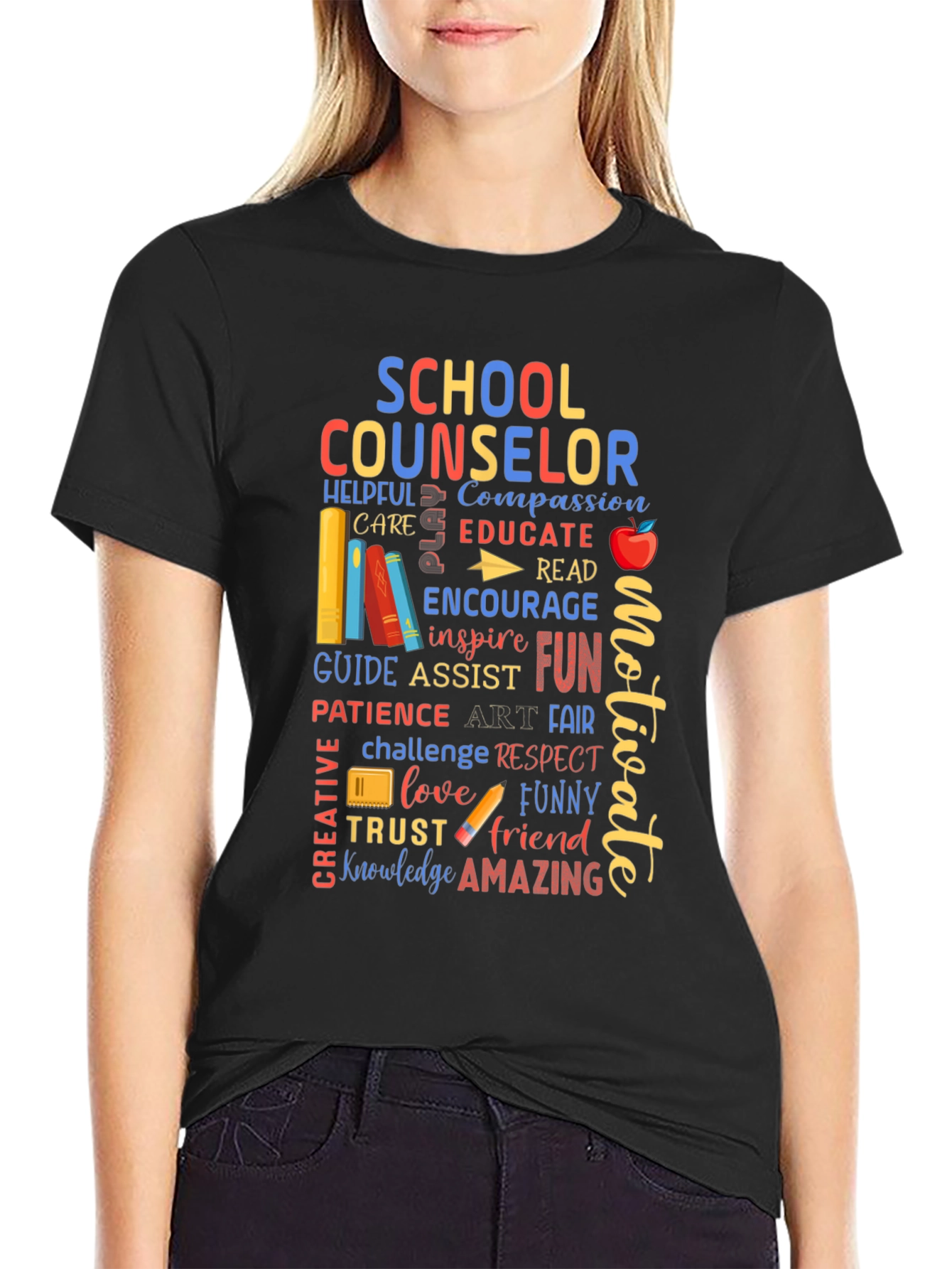 School Counselor Word Art T-Shirt