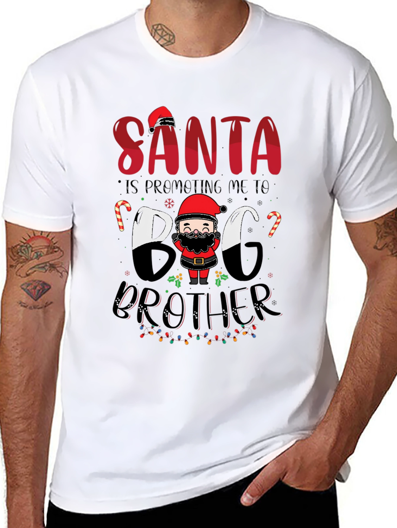 Promoted to Big Brother Santa Christmas Shirt