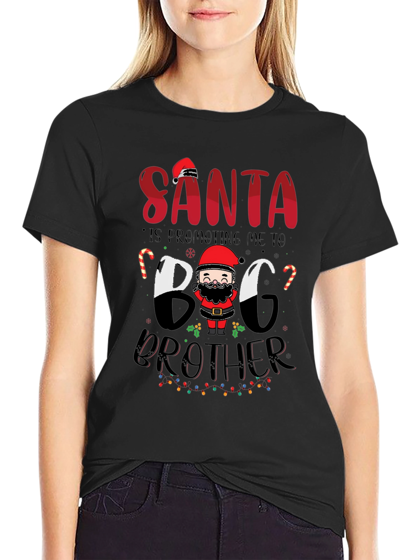 Promoted to Big Brother Santa Christmas Shirt