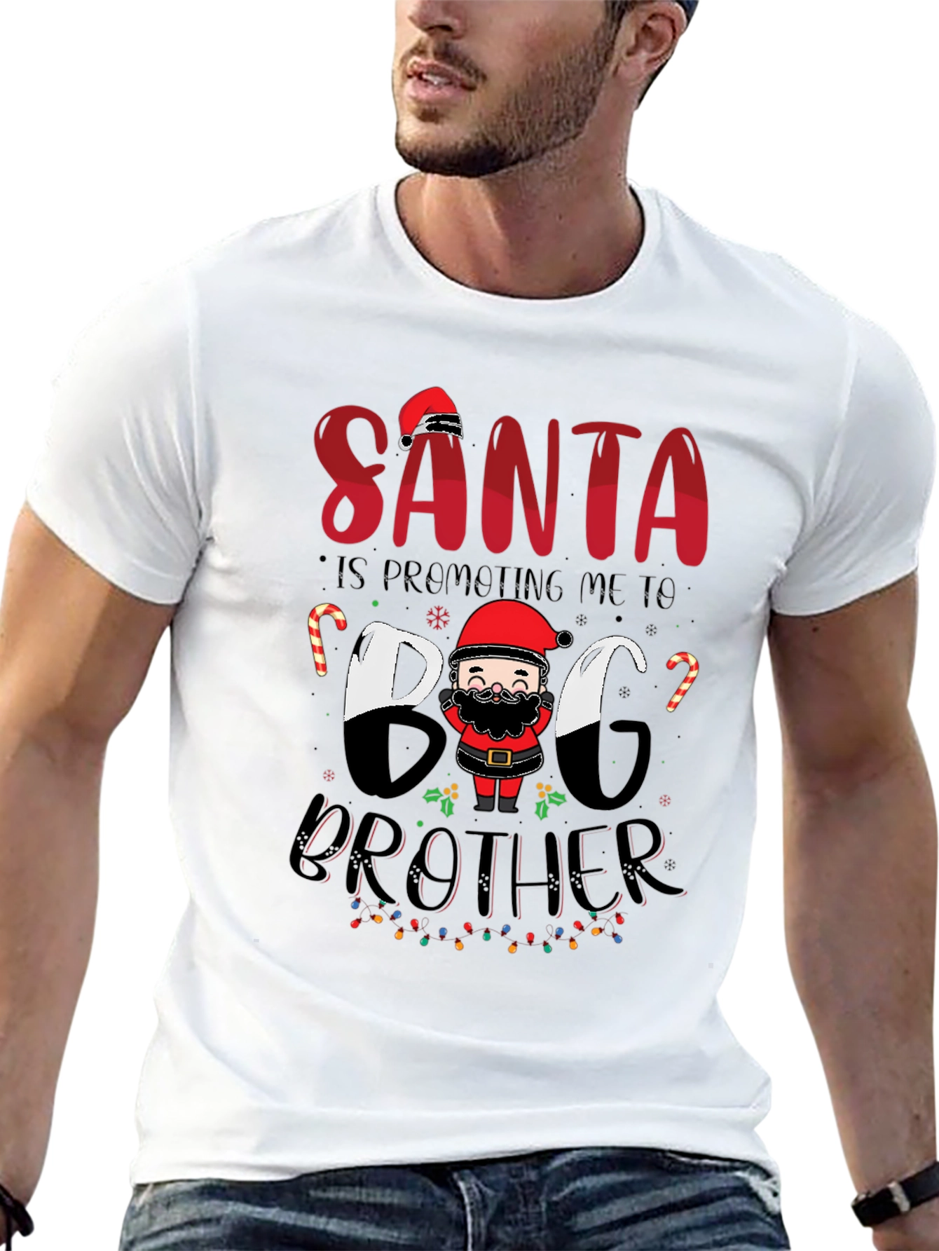 Promoted to Big Brother Santa Christmas Shirt